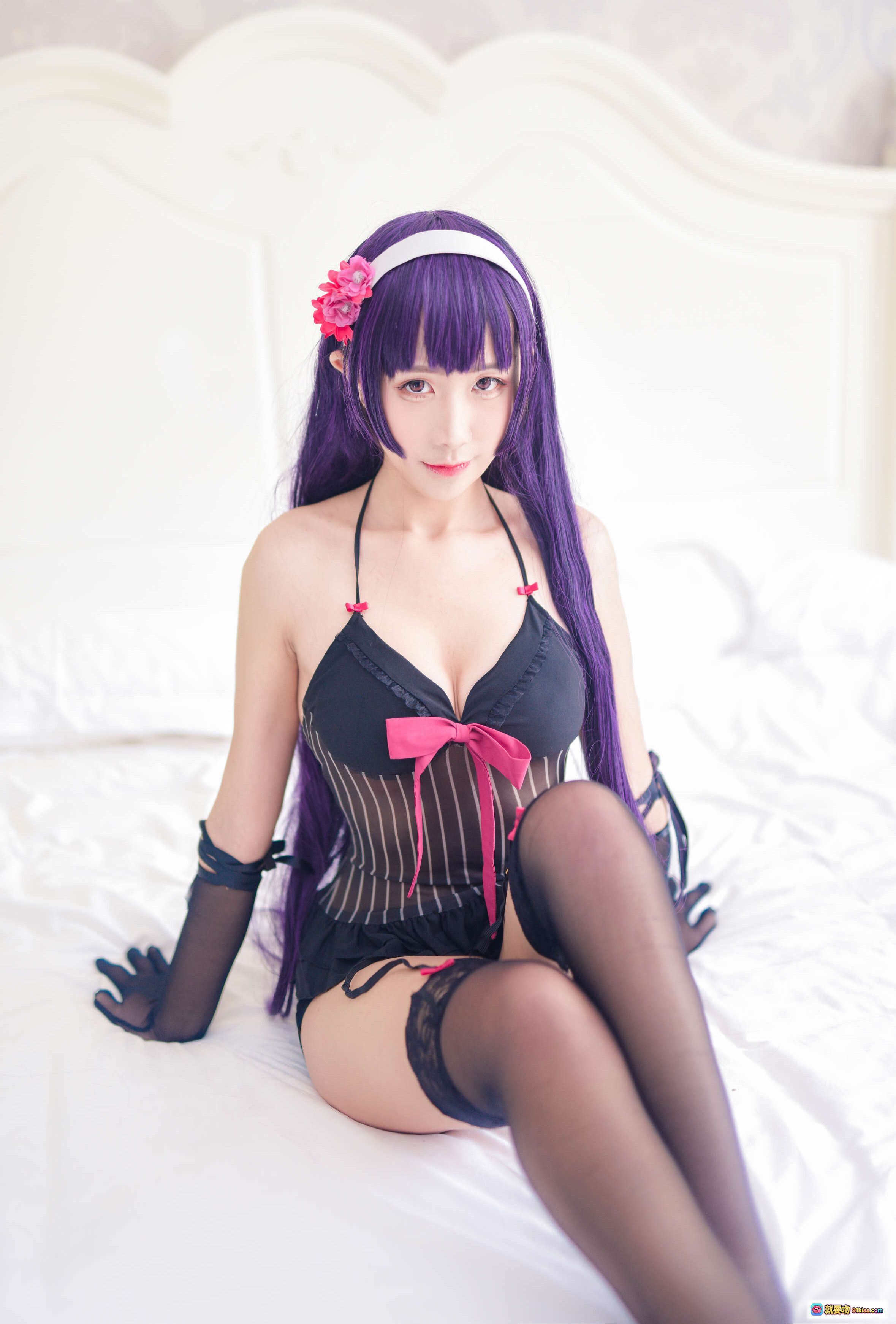 图片[5] - 九曲Jean NO.025 霞之丘诗羽 浴缸写真 黑丝美腿 水中诱惑 私房摄影 17P高清图集 - 就要吻