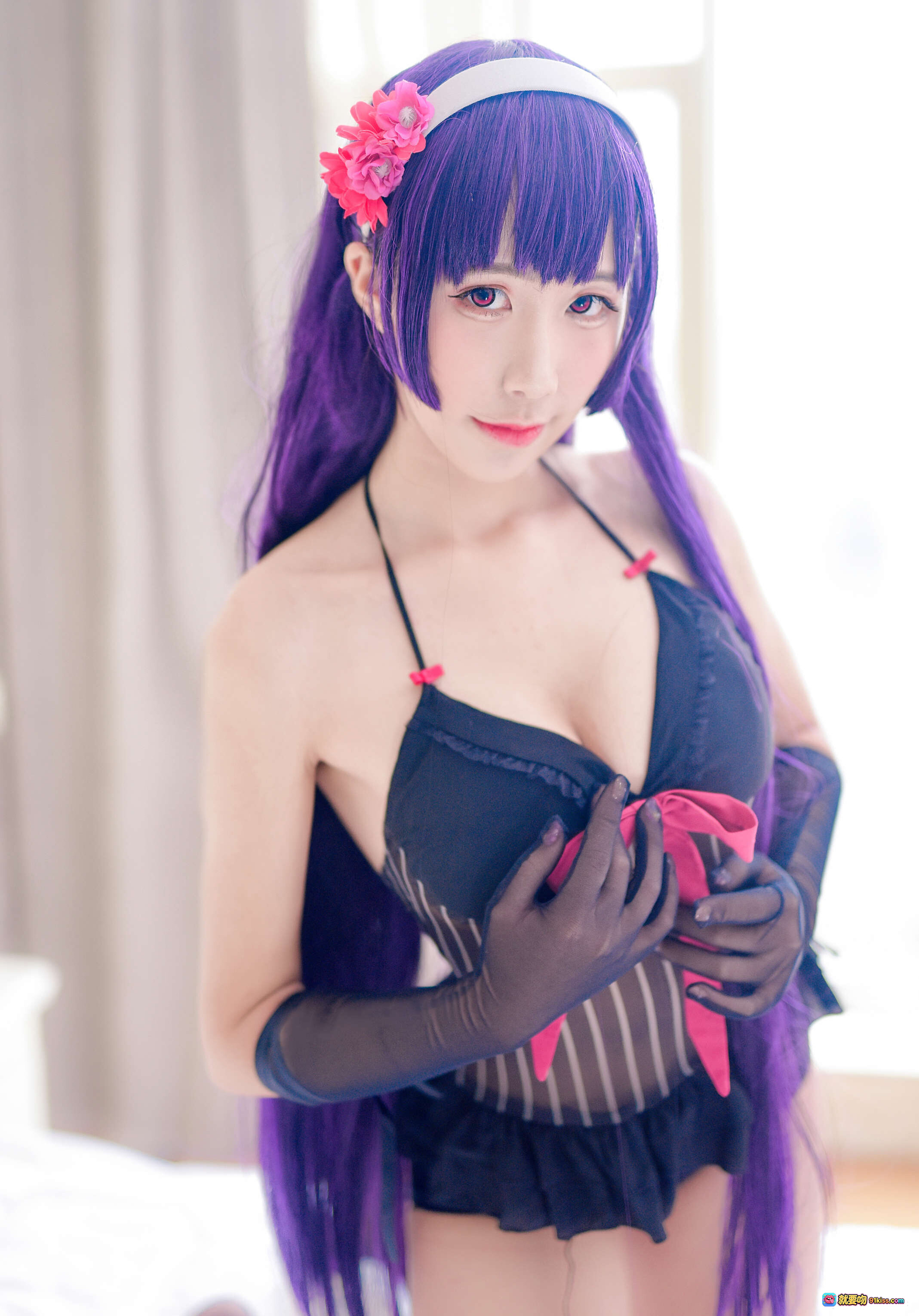 图片[9] - 九曲Jean NO.025 霞之丘诗羽 浴缸写真 黑丝美腿 水中诱惑 私房摄影 17P高清图集 - 就要吻