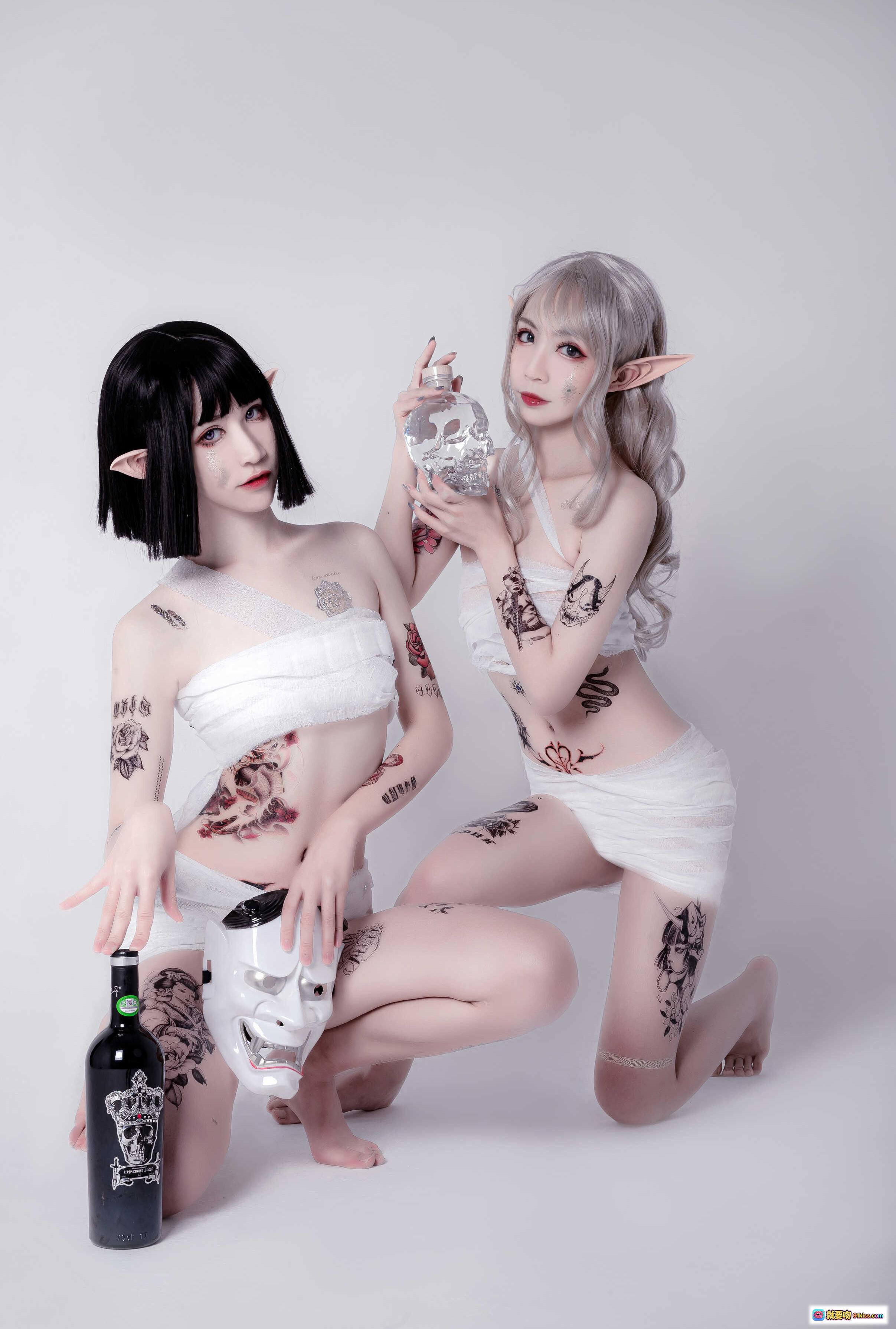 图片[2] - 阮邑_Fairy NO.003 绑带武士风写真 人体艺术纹身剑道造型 白色绷带缠绕性感美腿 41P高清图集 - 就要吻