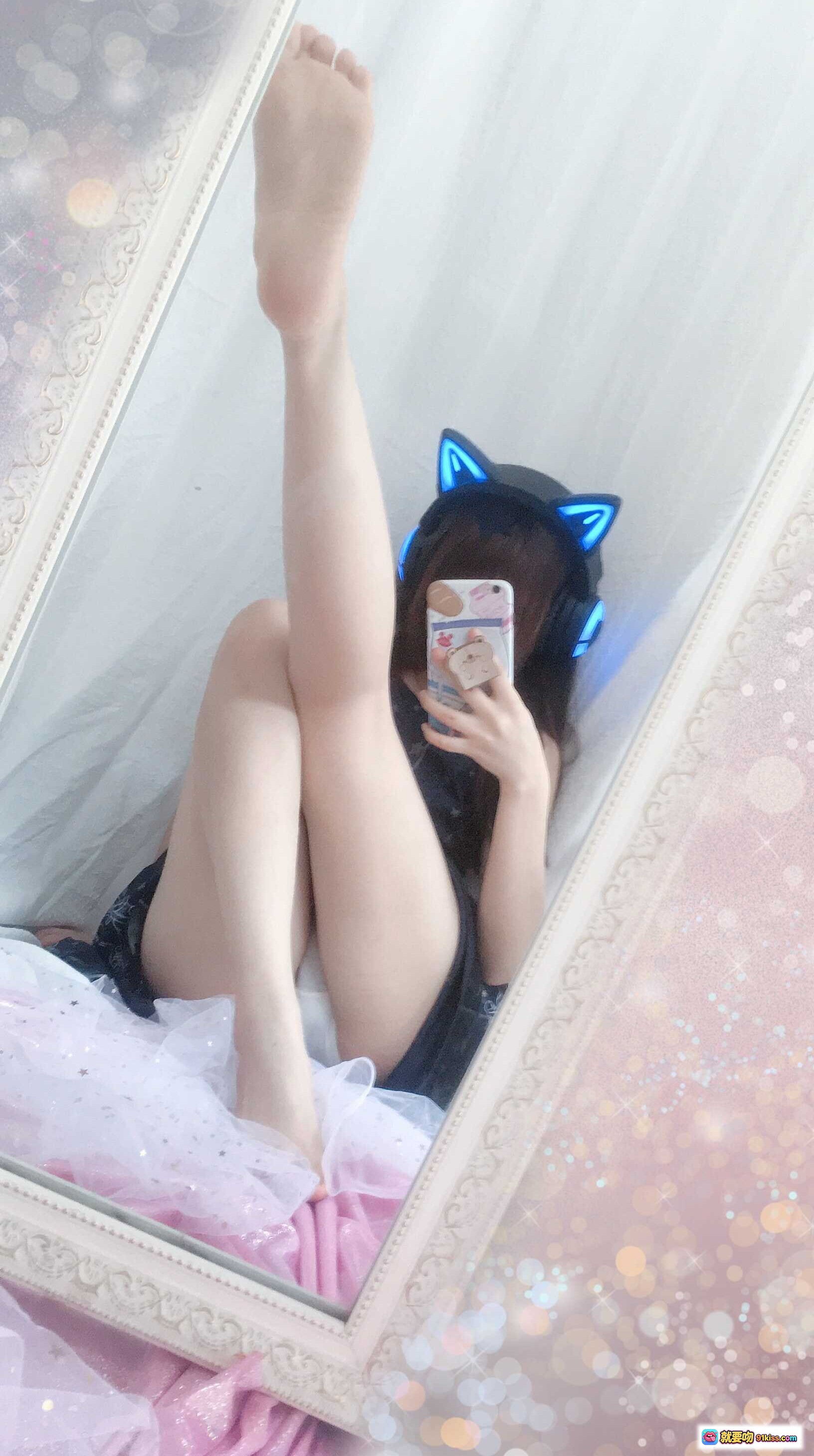 图片[3] - 雪琪SAMA NO.027 自拍足控写真 甜美猫耳耳机少女 腿部特写私房照 19P高清图集 - 就要吻