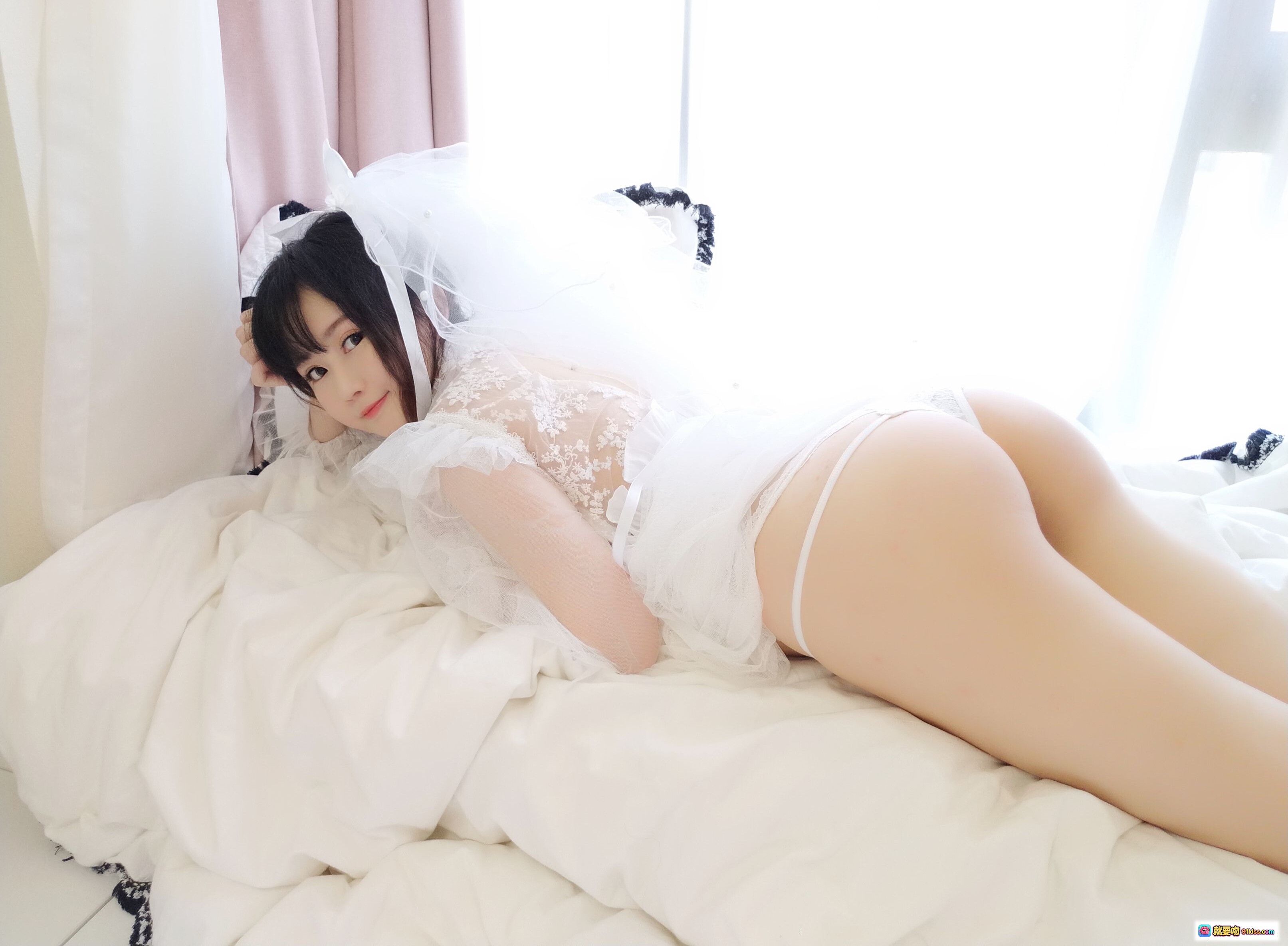 图片[10] - 依酱吖 NO.031 花嫁写真 白纱蕾丝内衣 甜美新娘风 私房美腿特写 40P高清图集 - 就要吻