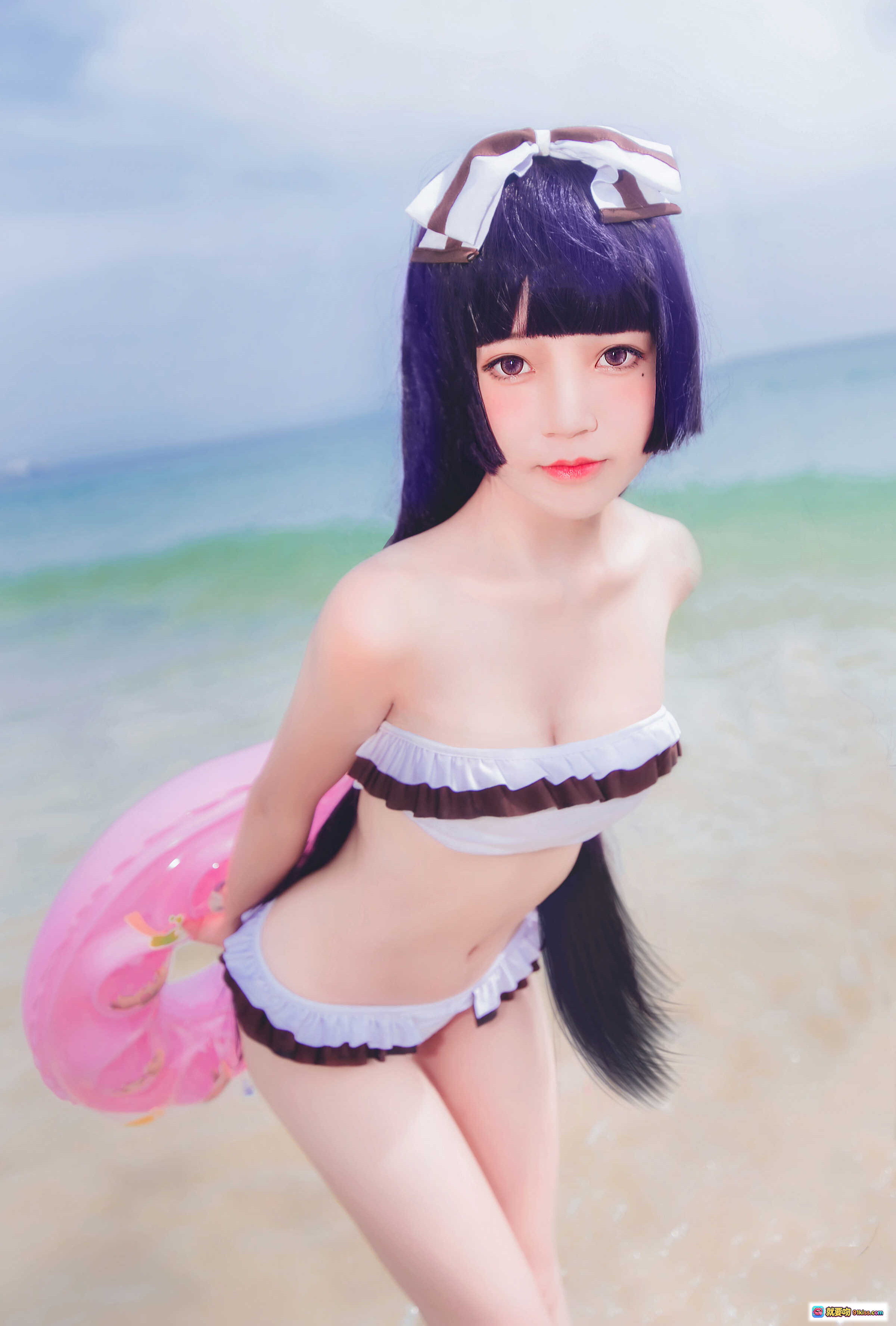图片[4] - 桜桃喵059五更琉璃泳装Cosplay海边写真 紫发少女比基尼沙滩风情21P高清图集 - 就要吻