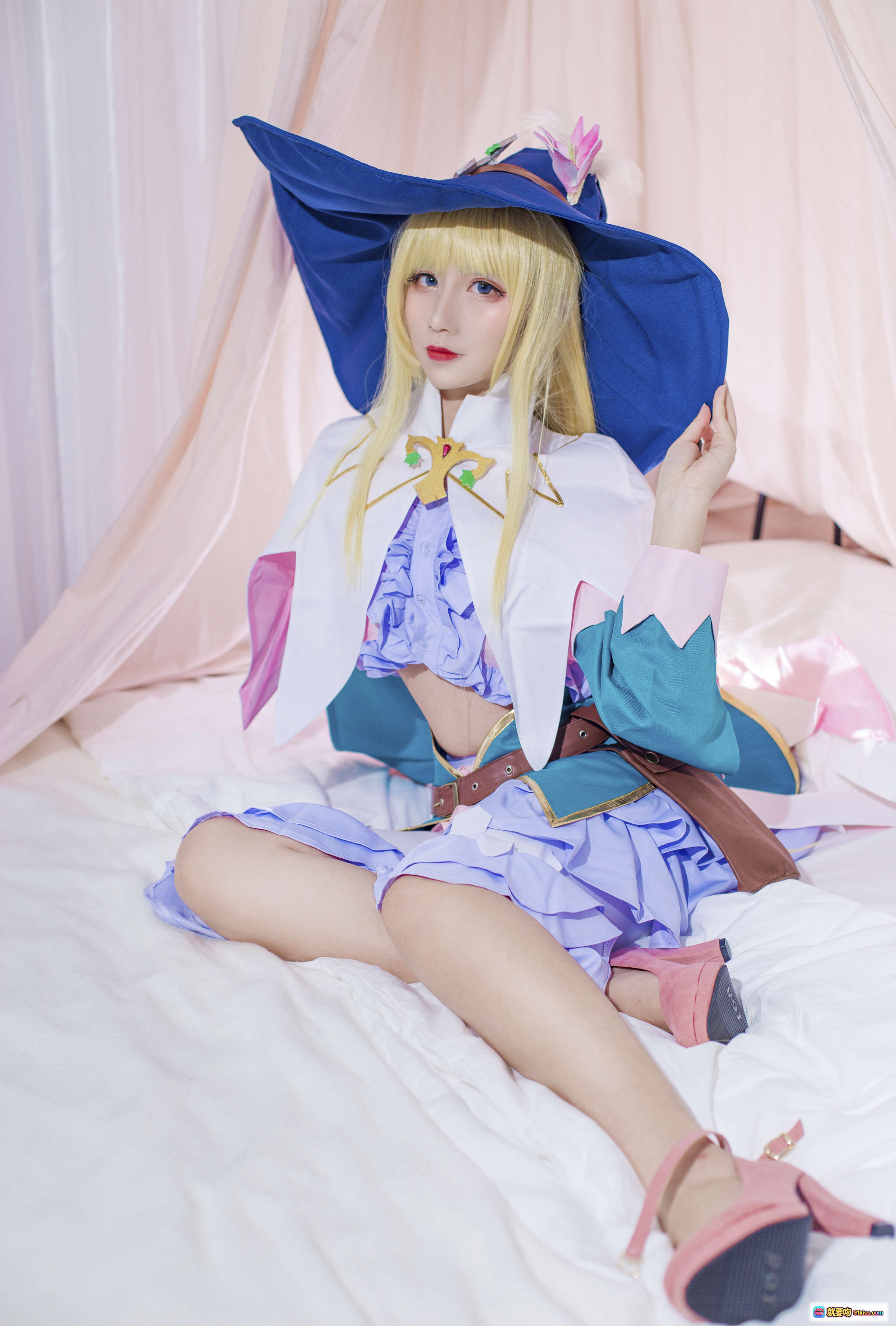 图片[9] - 九曲Jean NO.043 迪昂 Cosplay写真 金发少女 粉蓝裙装 床上私房美图 39P高清图集 - 就要吻