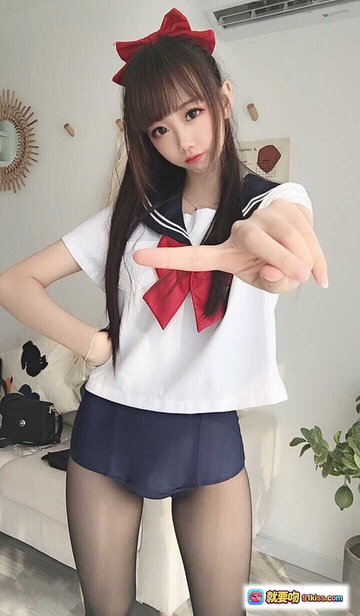 图片[8] - 雪琪SAMA NO.042自拍写真｜白裙少女居家美拍｜甜美齐刘海+蝴蝶发夹｜清新自然氛围感私房照 - 就要吻