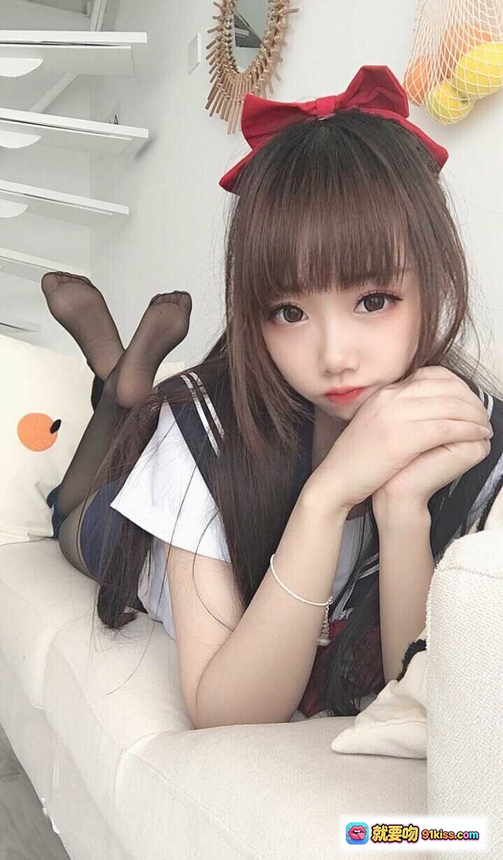 图片[9] - 雪琪SAMA NO.042自拍写真｜白裙少女居家美拍｜甜美齐刘海+蝴蝶发夹｜清新自然氛围感私房照 - 就要吻