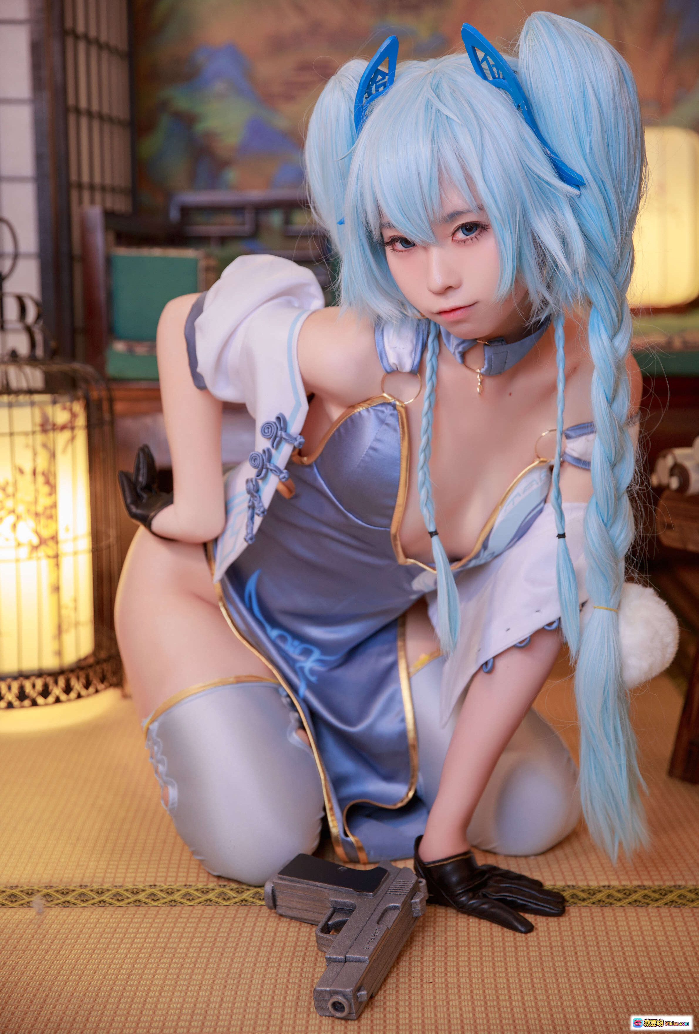图片[6] - G44不会受伤NO.003 pa15旗袍翠雀媚cosplay蓝发双马尾古风写真20P69MB高清美图 - 就要吻