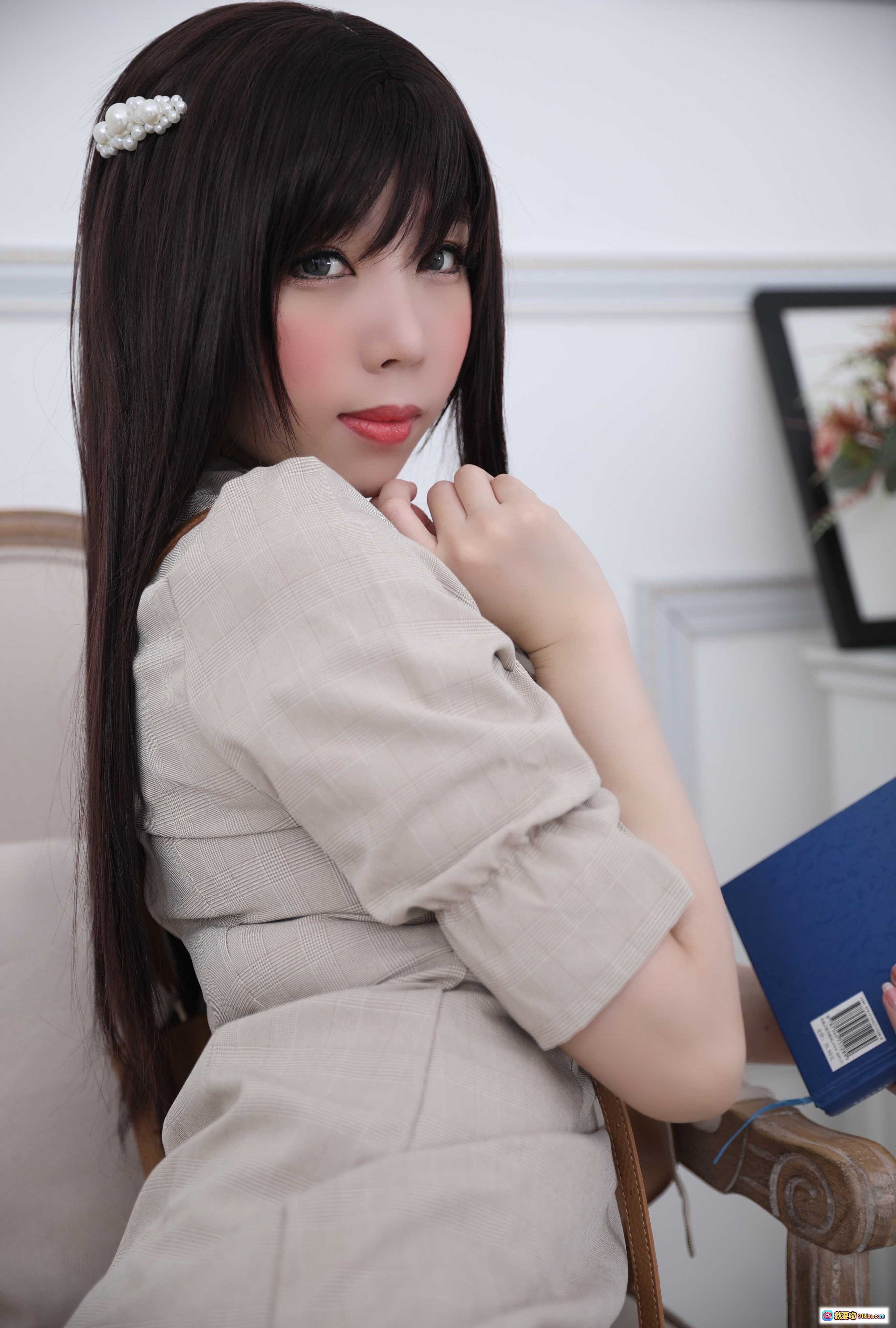 图片[5] - 鹿野希 Vol.04 格子衬衫写真 215P高清美图 红色蕾丝内衣 性感私房照 抱熊少女风 日系模特摄影集 - 就要吻