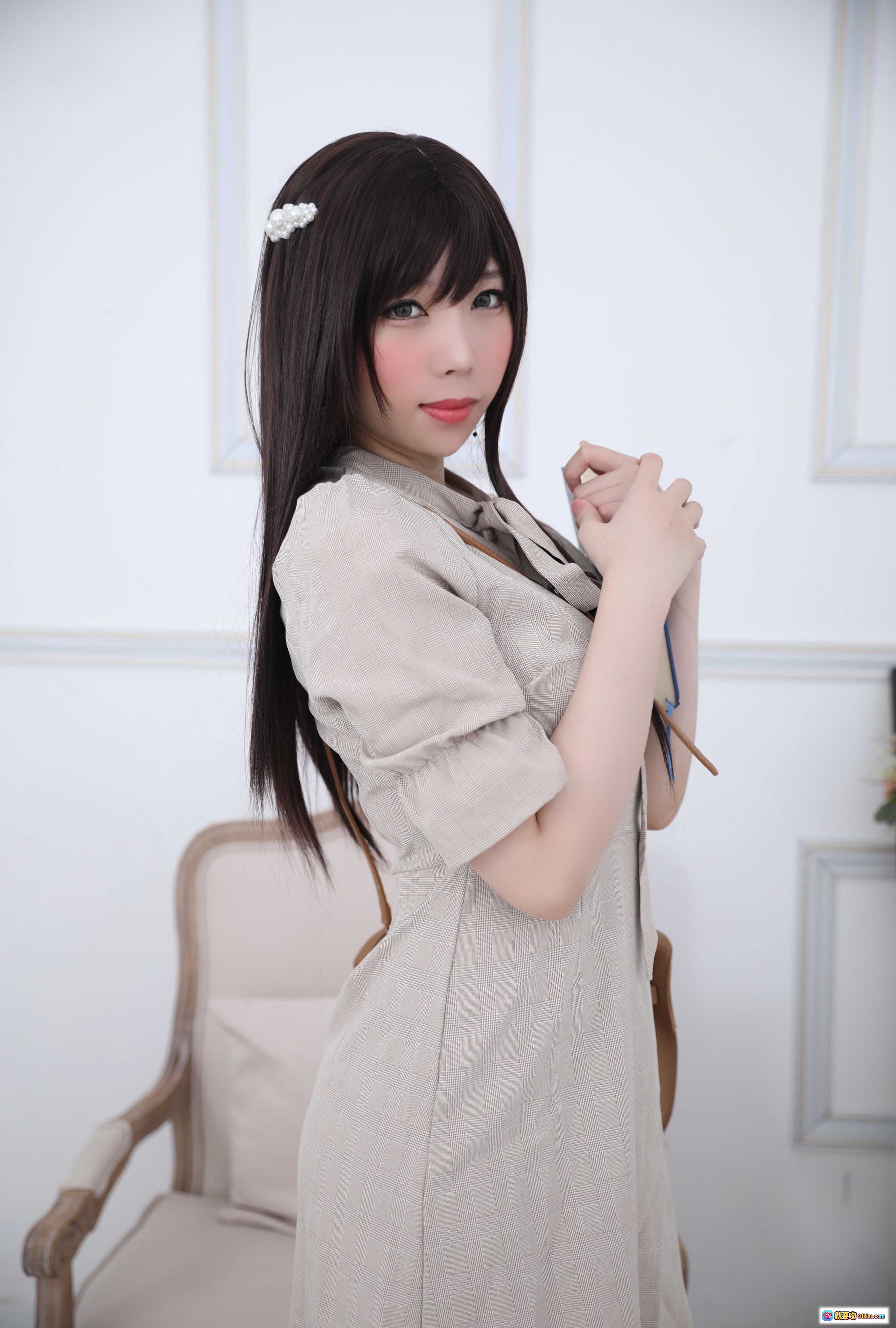 图片[7] - 鹿野希 Vol.04 格子衬衫写真 215P高清美图 红色蕾丝内衣 性感私房照 抱熊少女风 日系模特摄影集 - 就要吻