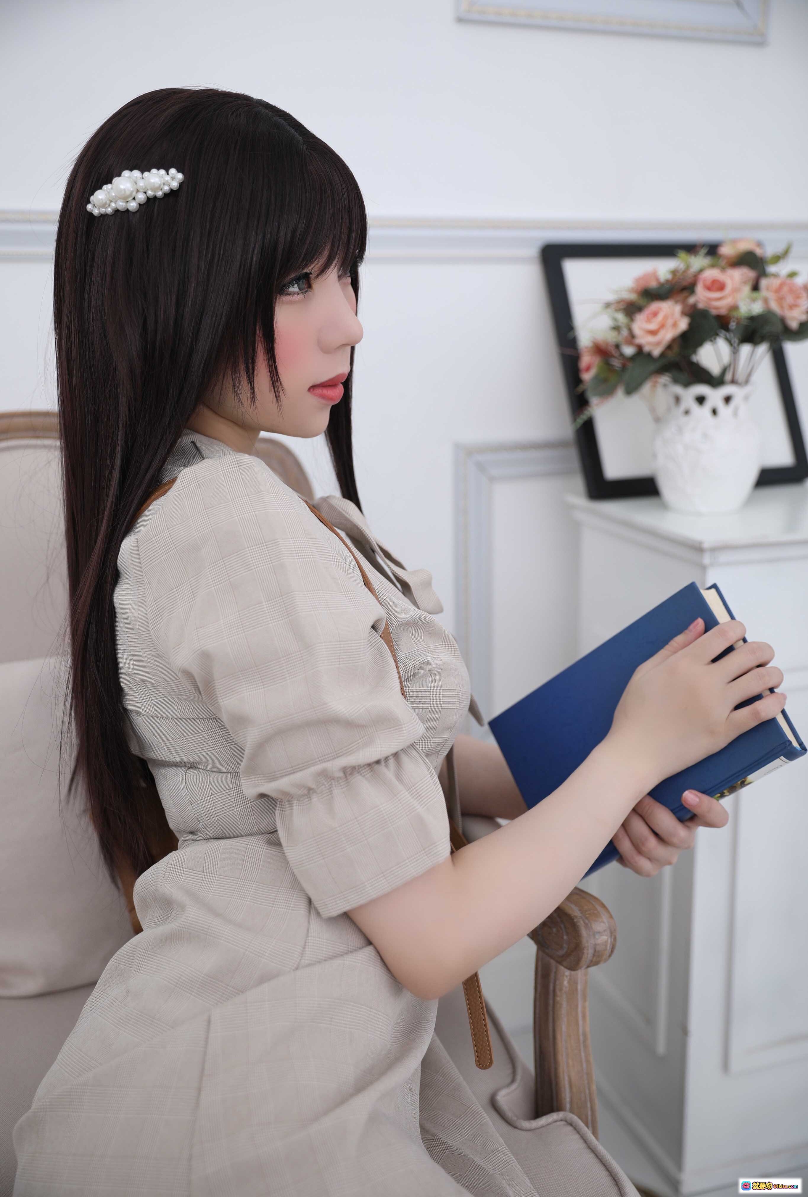 图片[6] - 鹿野希 Vol.04 格子衬衫写真 215P高清美图 红色蕾丝内衣 性感私房照 抱熊少女风 日系模特摄影集 - 就要吻