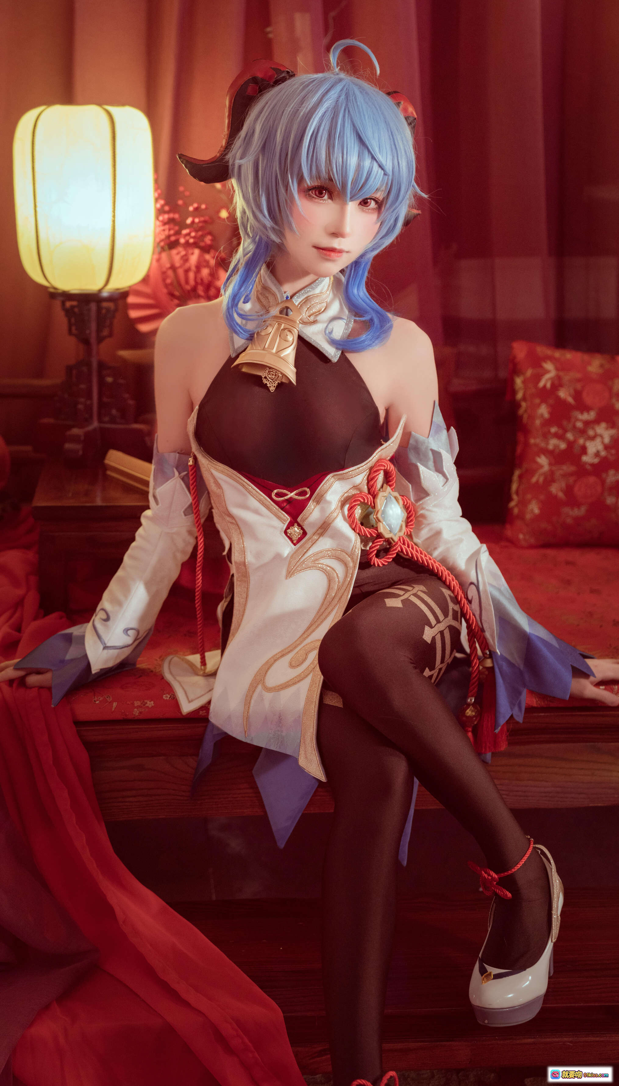 图片[4] - 甘雨cosplay精致还原_原神角色扮演_蓝发双马尾_华丽服饰道具_Kitaro绮太郎NO.091写真集 - 就要吻