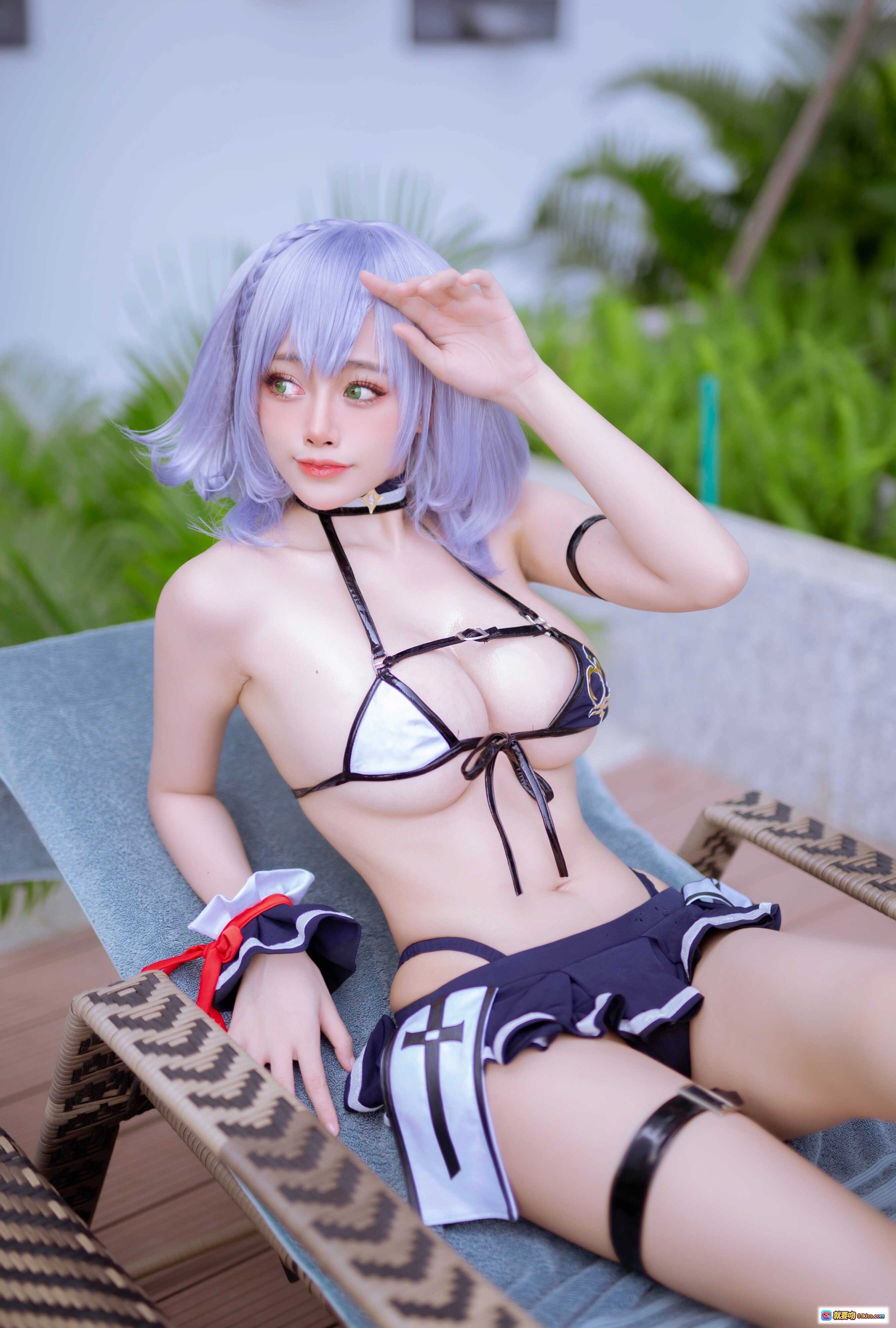 图片[4] - Byoru NO.010 Noel 紫发少女泳装写真 28P高清美图 二次元cosplay诱惑风情 - 就要吻