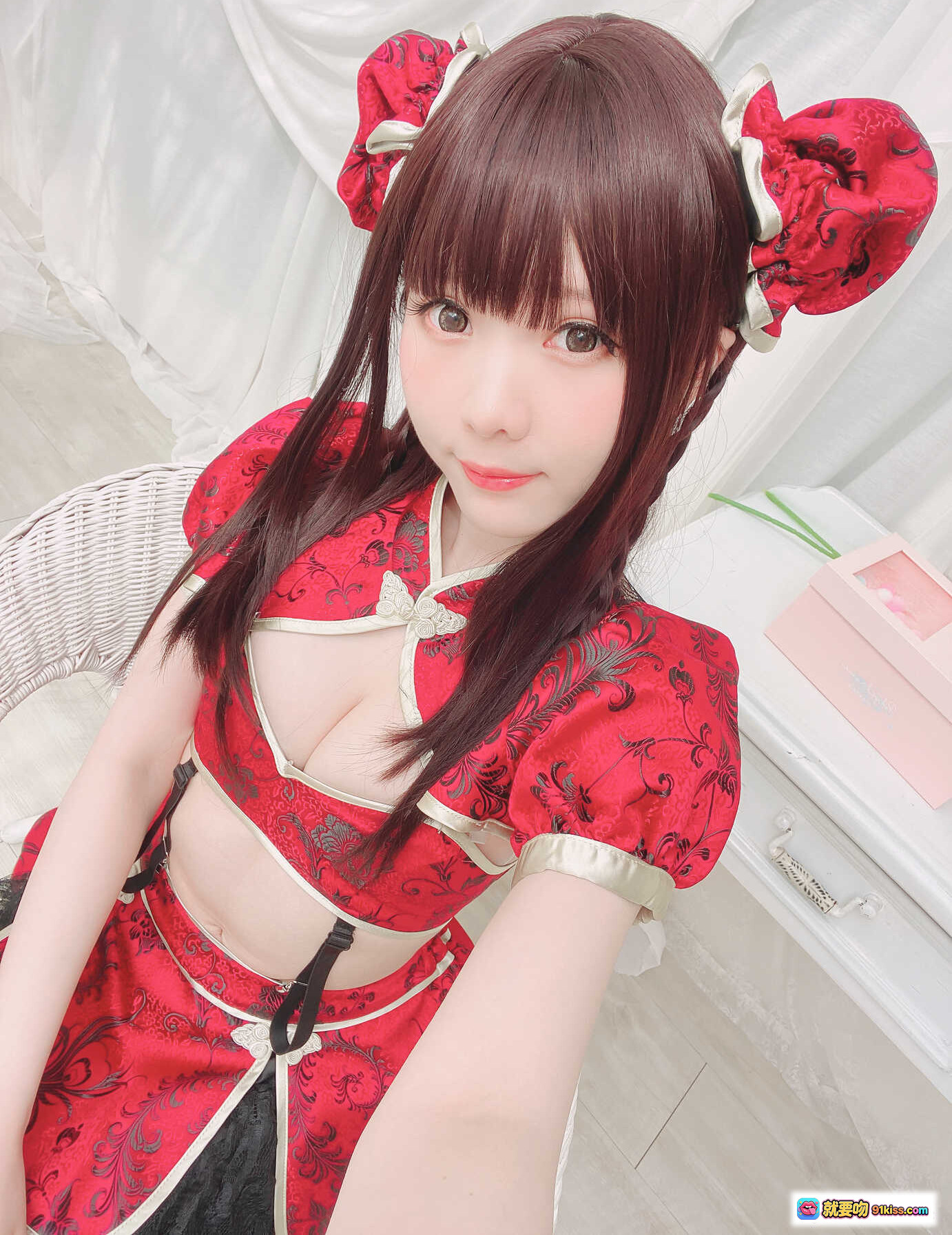 图片[6] - 霜月shimo NO.031 中华娘写真 27P 317MB 红色旗袍双马尾甜美少女风 cosplay摄影集 - 就要吻