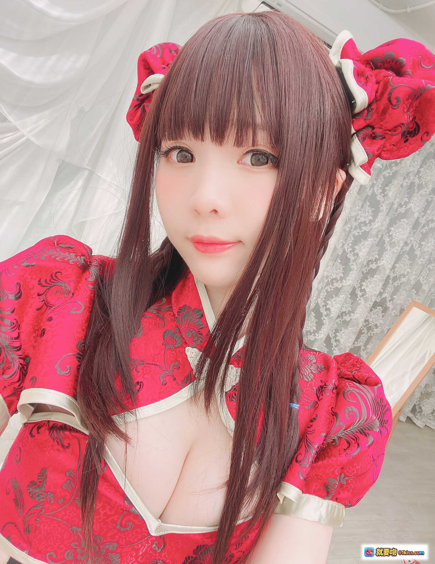 图片[7] - 霜月shimo NO.031 中华娘写真 27P 317MB 红色旗袍双马尾甜美少女风 cosplay摄影集 - 就要吻