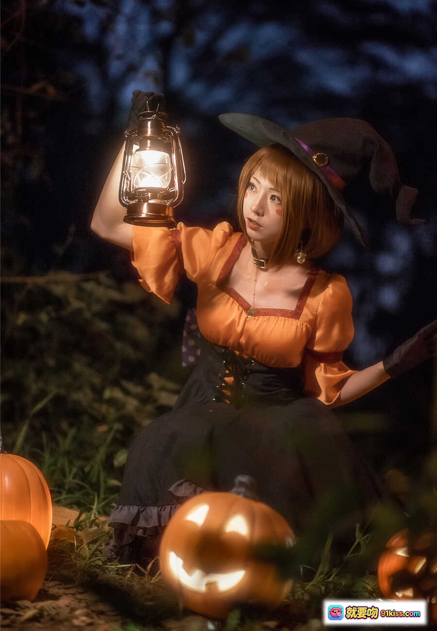 图片[7] - Kitaro绮太郎COS我的英雄学院万圣节主题 电光特效南瓜森林女巫造型 精美cosplay写真集 - 就要吻