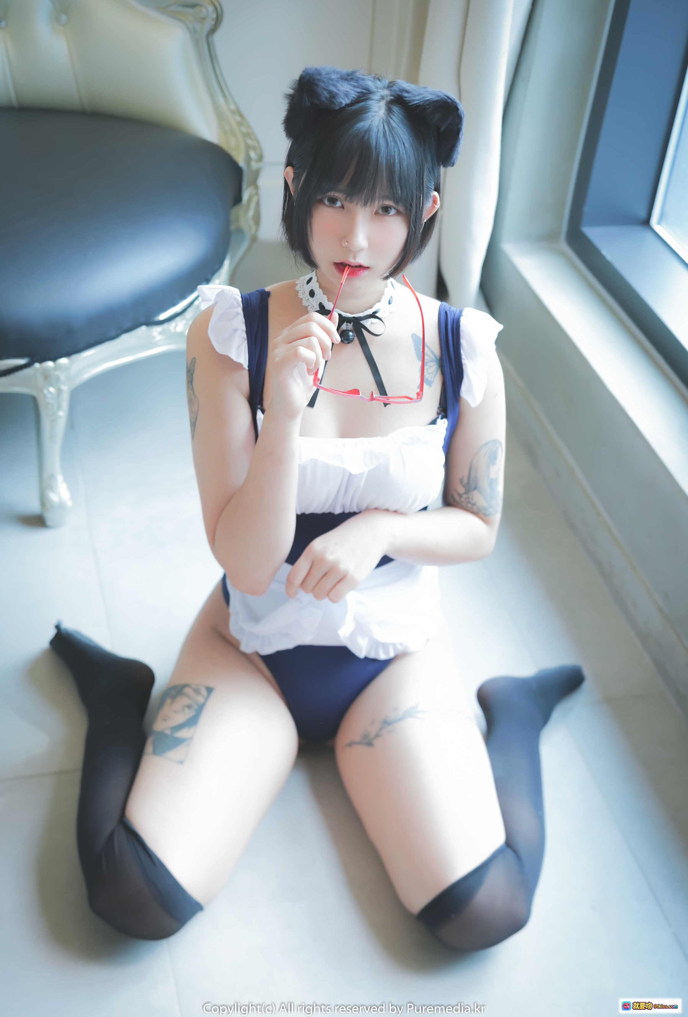 图片[2] - 韩国妹子Hizzy 2 猫耳女仆装黑丝美腿写真 – PURE MEDIA VOL.37 优雅沙发坐姿性感大片 - 就要吻