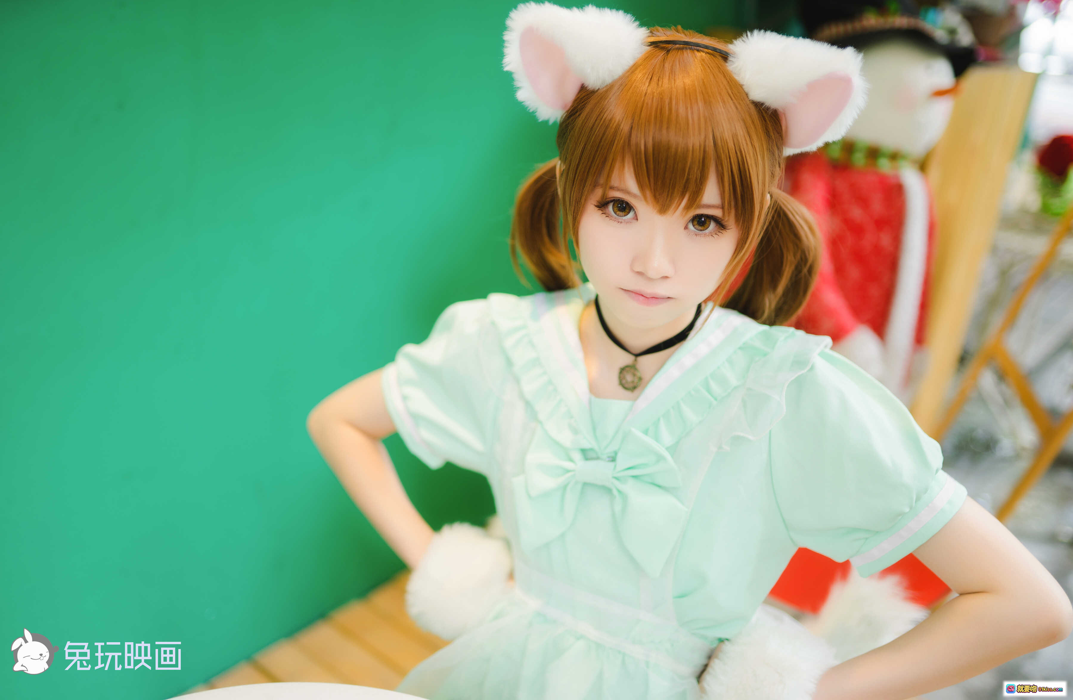 图片[7] - Kitaro绮太郎NO.004白喵喵喵Cosplay写真｜萌系兔耳少女甜点下午茶场景｜46P高清图集 - 就要吻