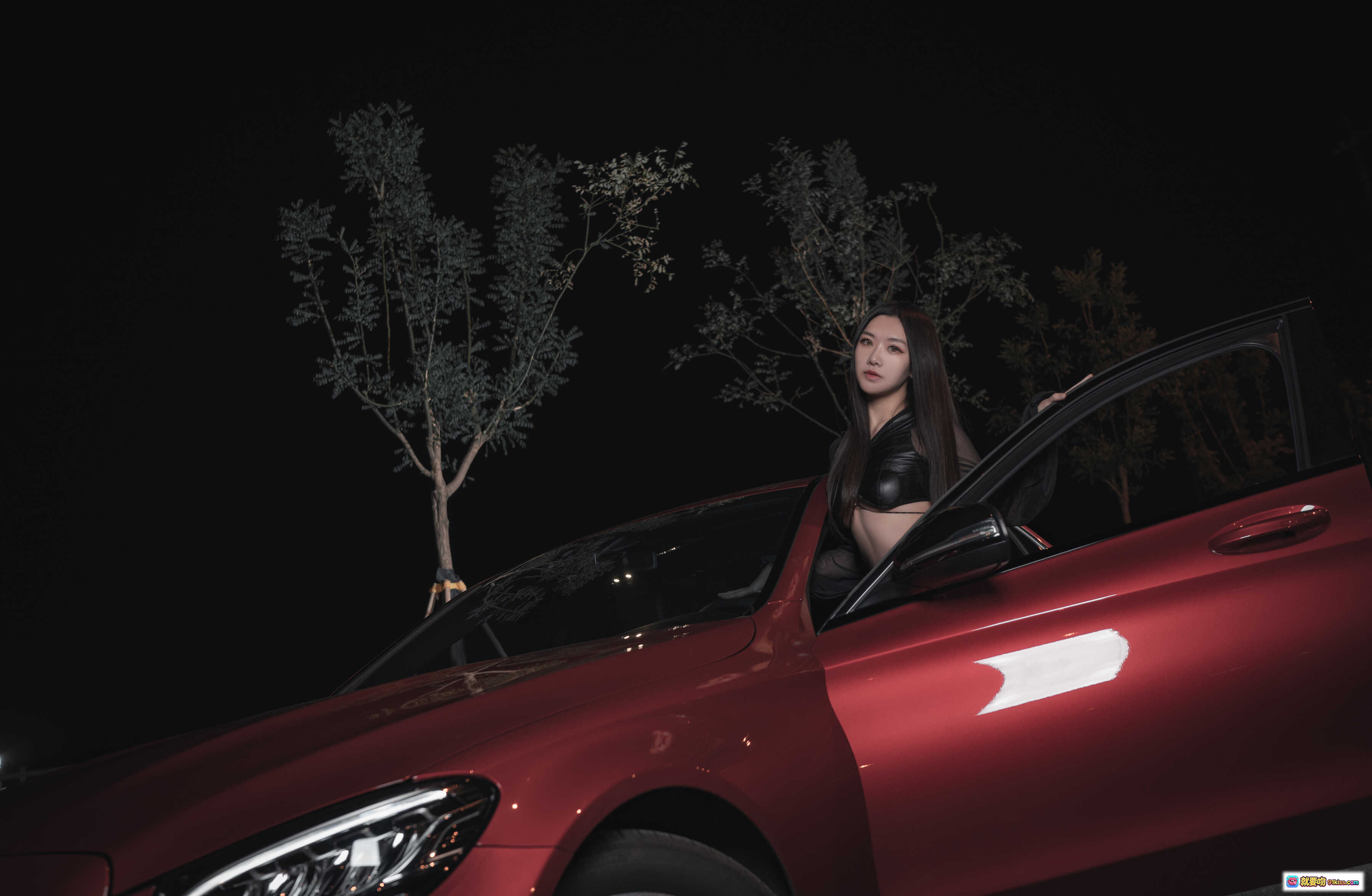 图片[8] - 源纱希喵喵喵NO.005香车美人写真 | 夜色车内优雅凝视 | 黑色透视装性感魅力 | 16P高清图集 - 就要吻