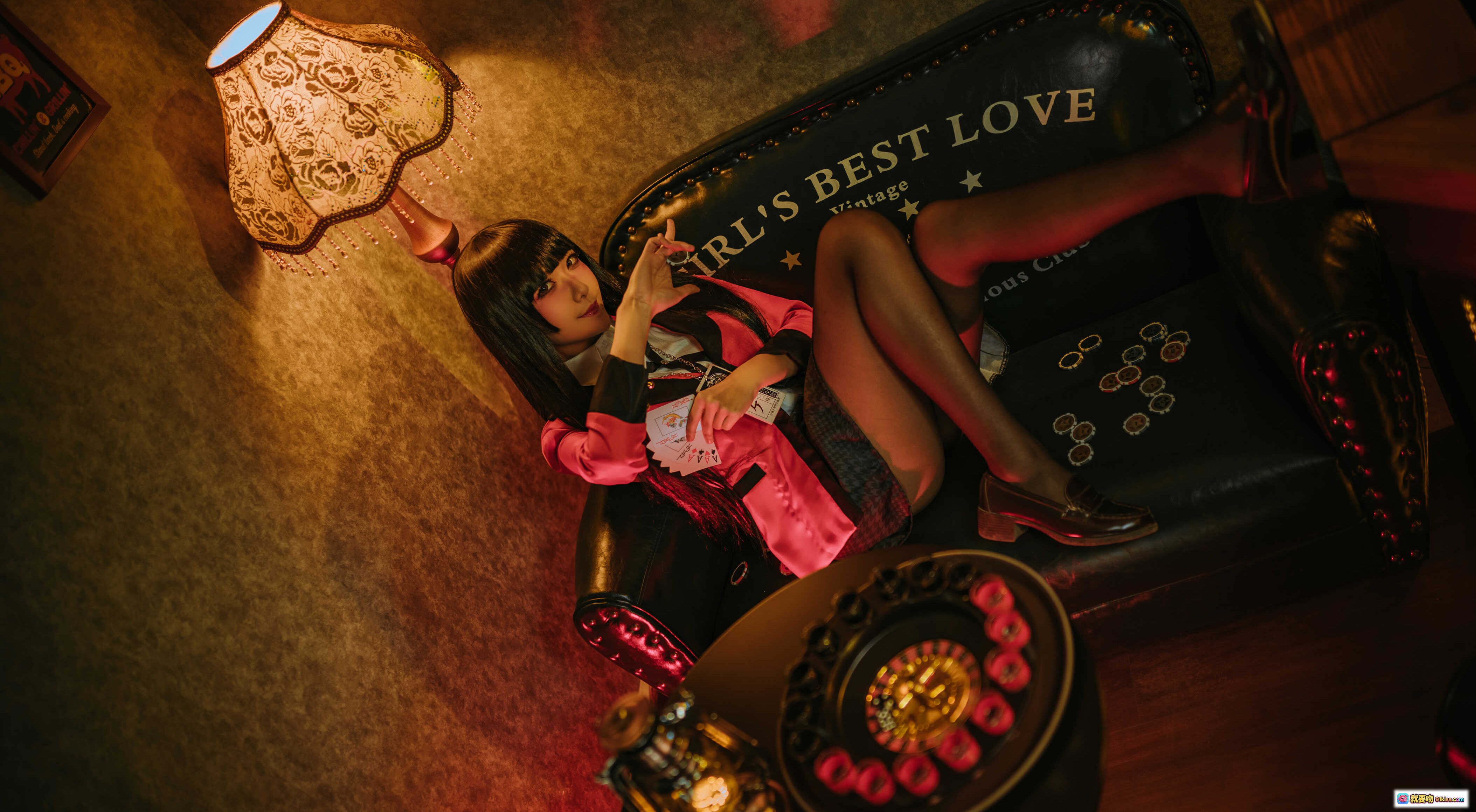 图片[10] - 源纱希cos蛇喰梦子粉黑制服酒吧场景写真17P高清美图 - 就要吻