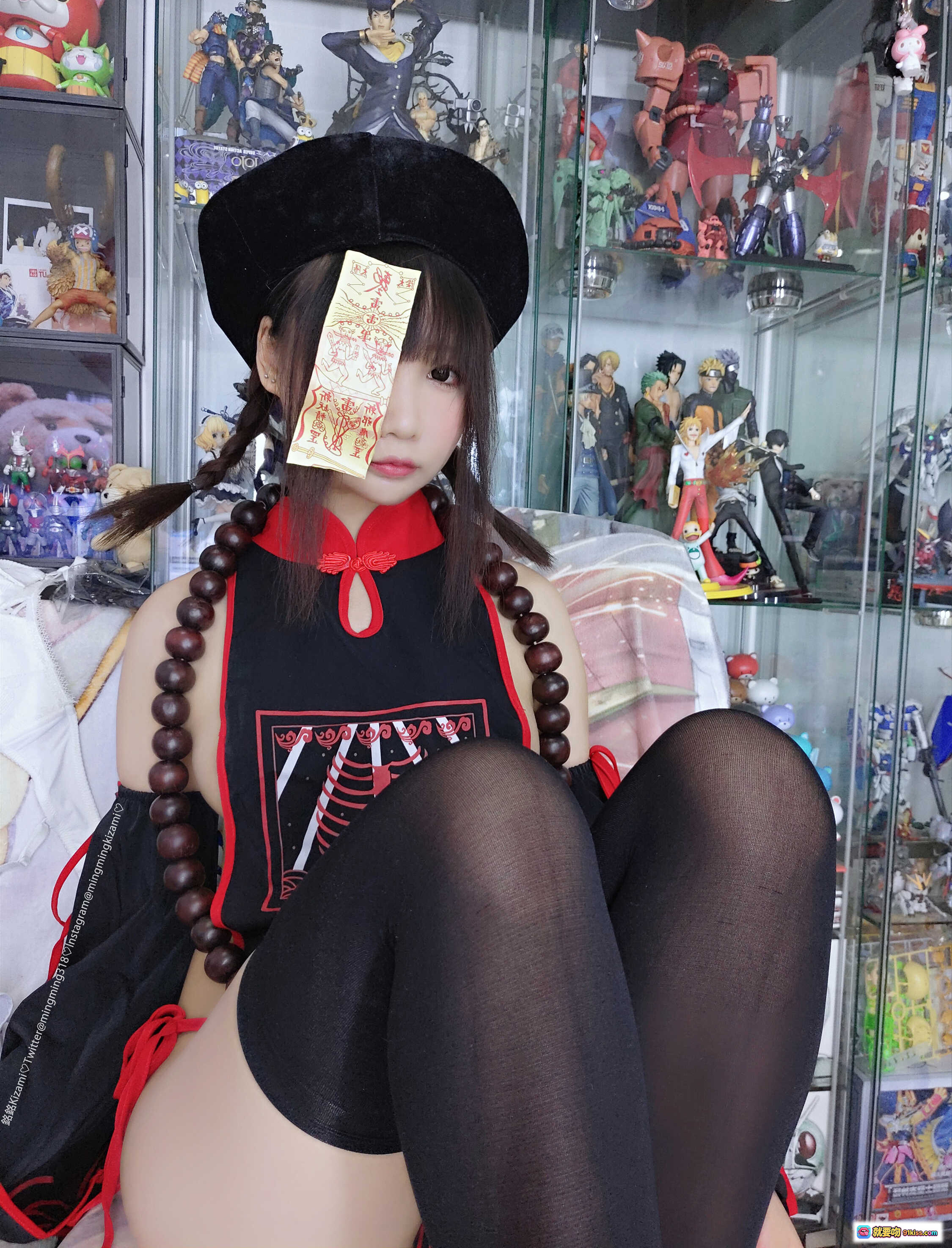 图片[7] - 铭铭Kizami Vol.012 忍者自拍写真 红手套白网袜角色扮演 Cosplay美少女 38P高清图集 - 就要吻