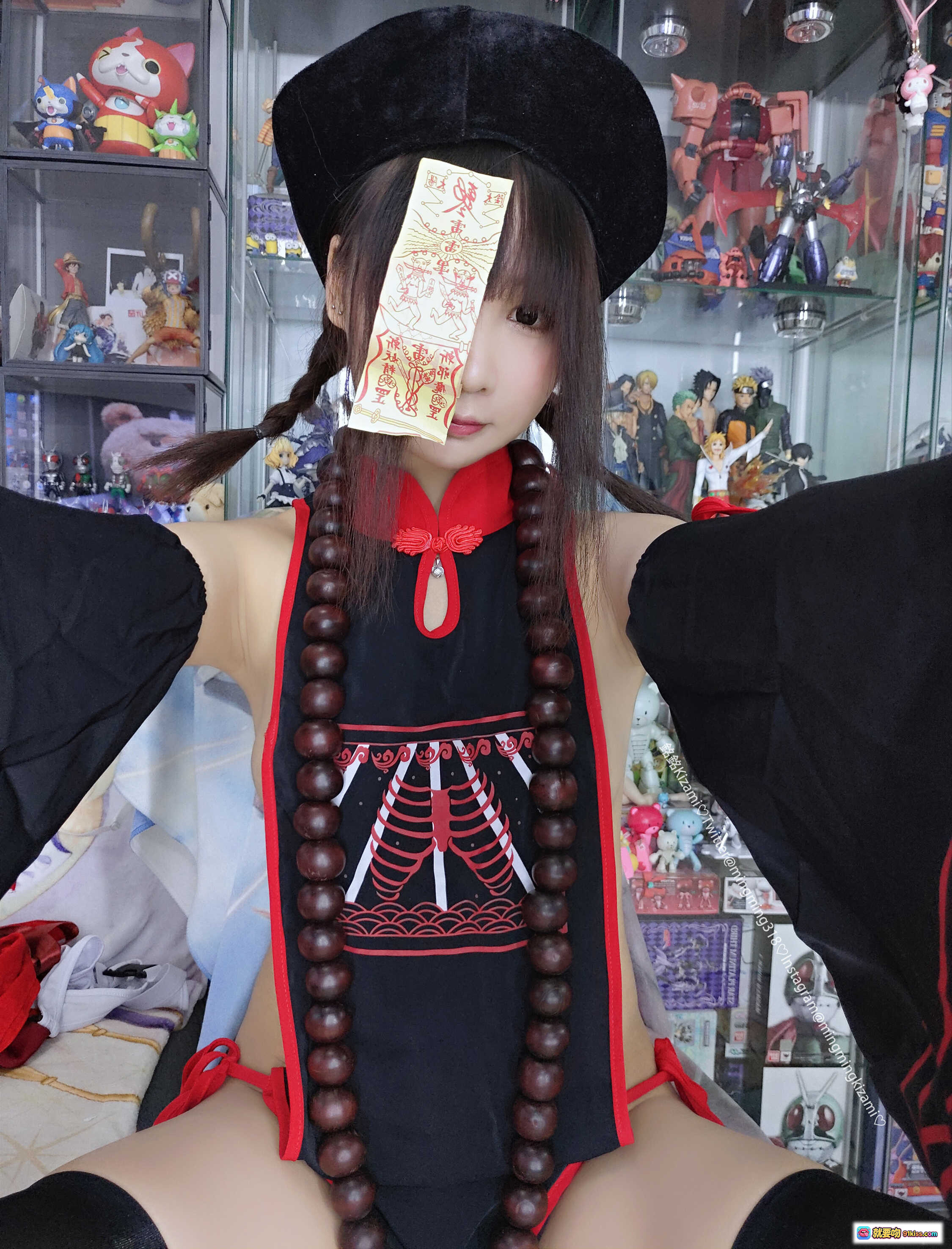 图片[10] - 铭铭Kizami Vol.012 忍者自拍写真 红手套白网袜角色扮演 Cosplay美少女 38P高清图集 - 就要吻