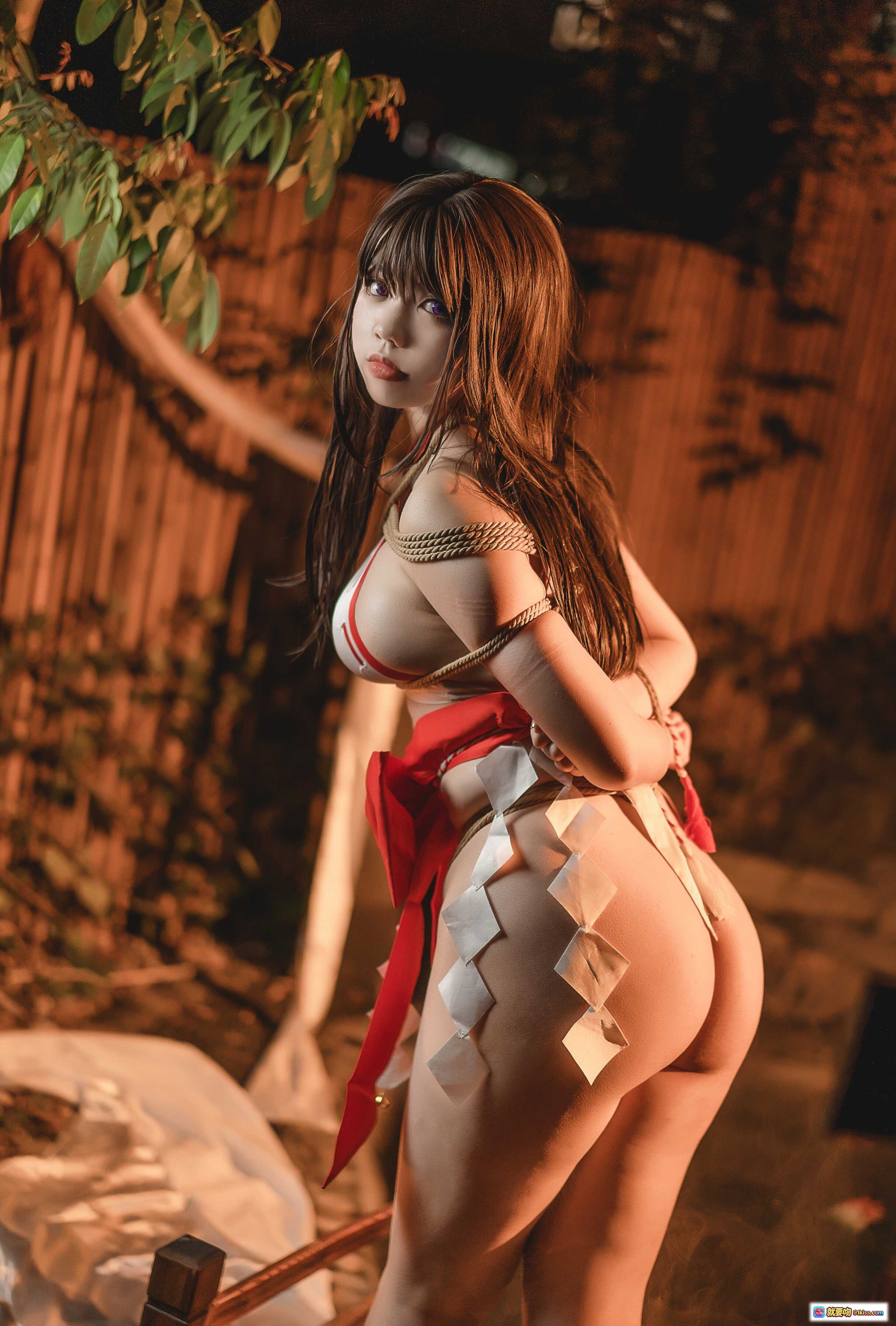 图片[2] - 啊日日_Ganlory NO.007 绳艺巫女写真 35P高清捆绑艺术 日式神社氛围 美背绳缚姿势 和风布料装饰 东方美学摄影 - 就要吻