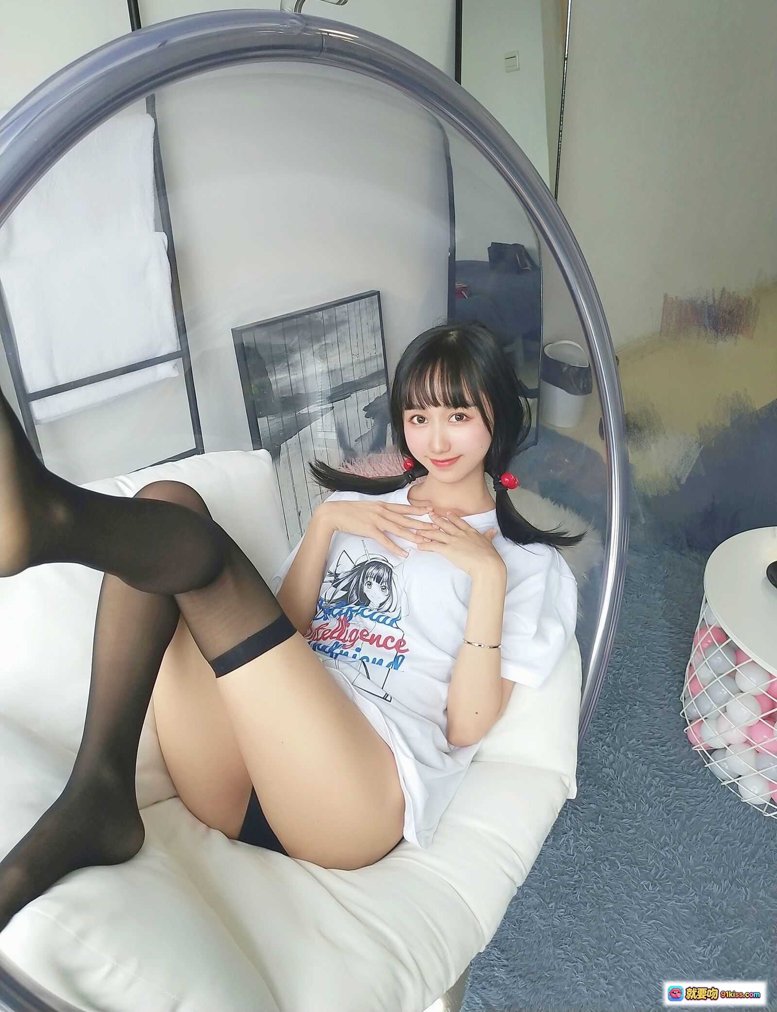 图片[7] - 木绵绵OwO NO.043 智能型彼女T恤 甜美少女风 百搭短袖 牛仔短裤 日系可爱穿搭 超市零食背景 潮流时尚穿搭推荐 - 就要吻