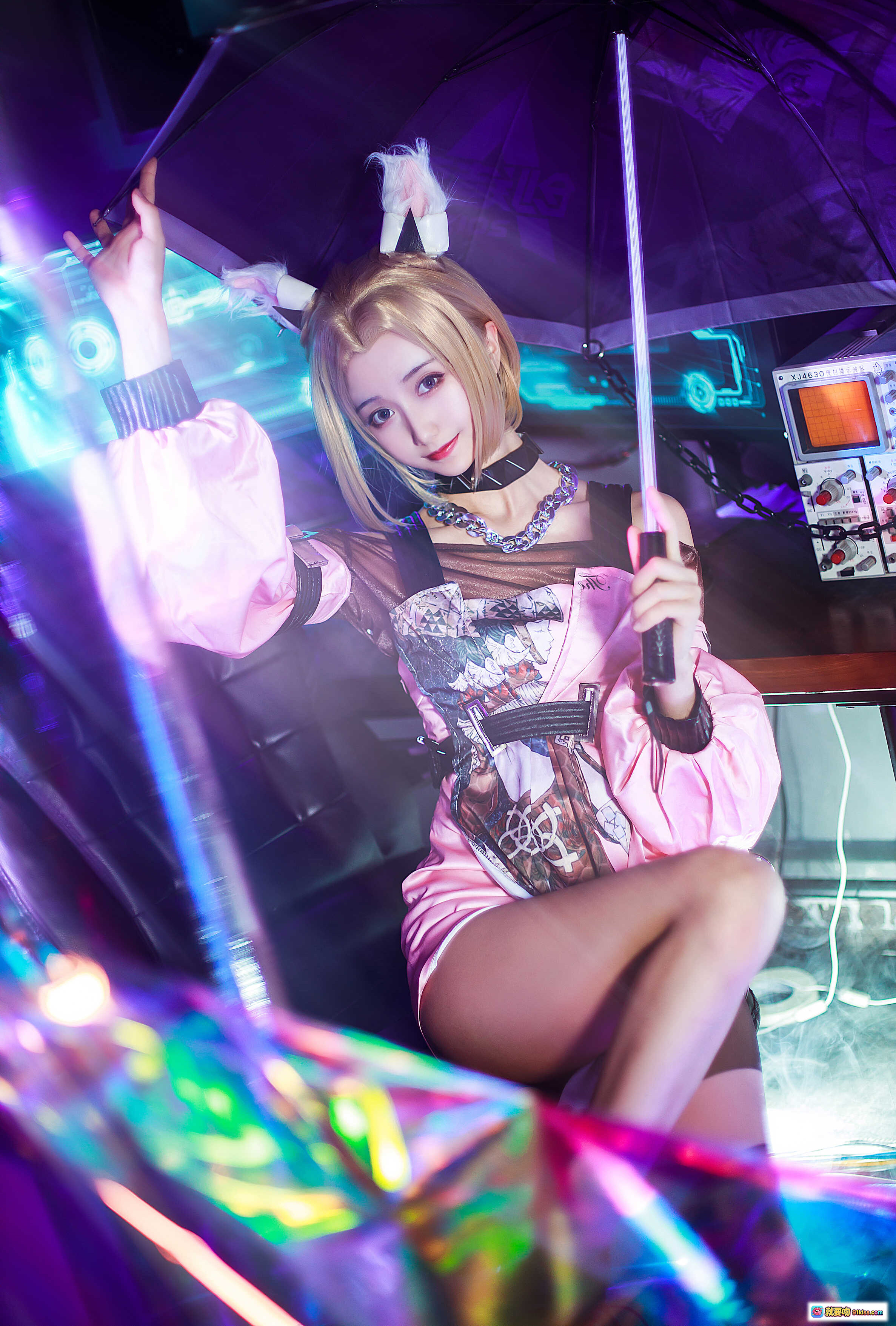 图片[2] - 木绵绵OwO NO.056 公孙离cosplay 粉紫光影舞台 甜美少女造型 精致妆容 二次元动漫角色扮演 高清写真集 - 就要吻