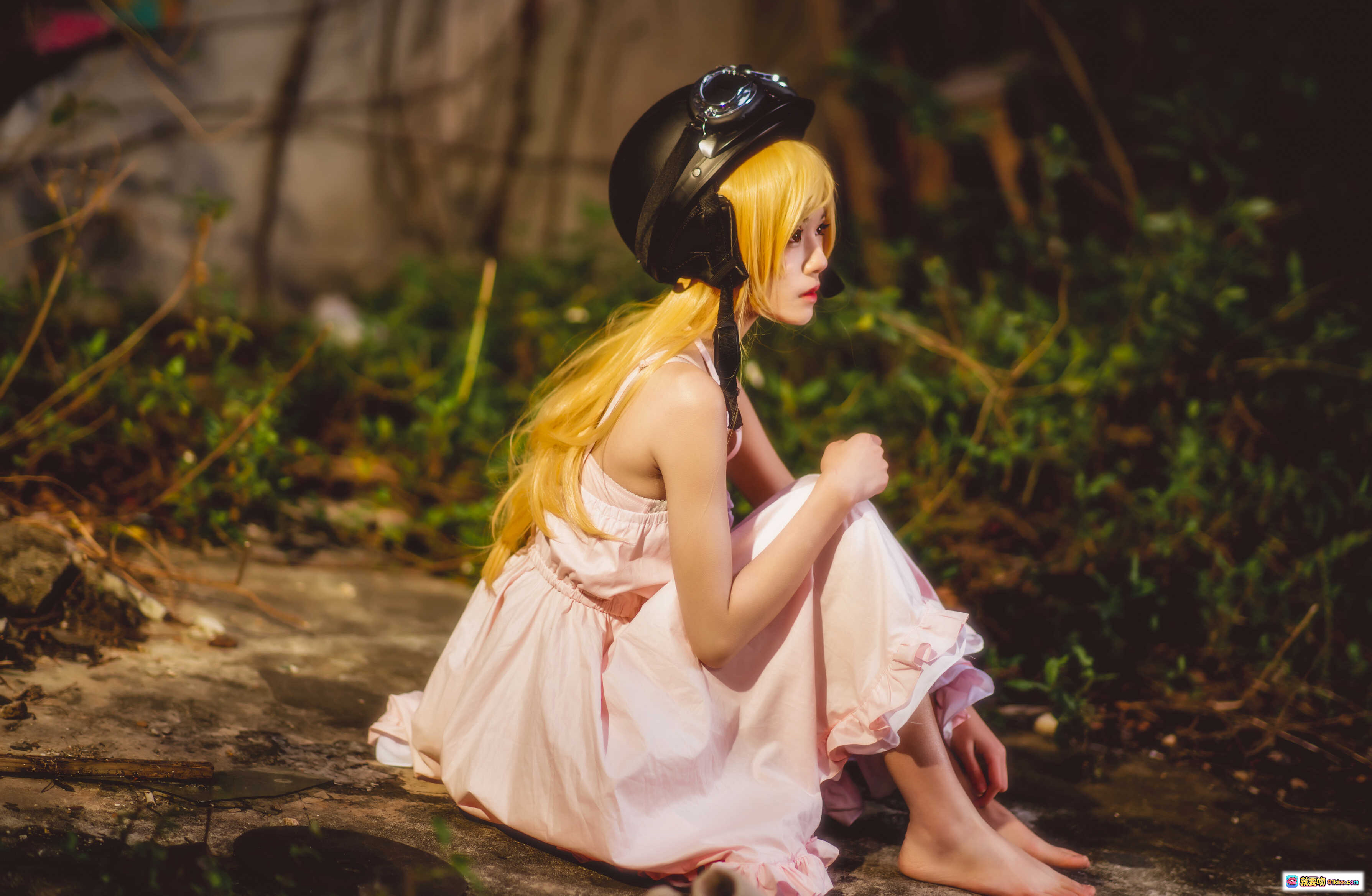 图片[9] - 桜桃喵035小忍COS写真｜金发少女粉裙头盔萌系造型｜86P高清图集 - 就要吻