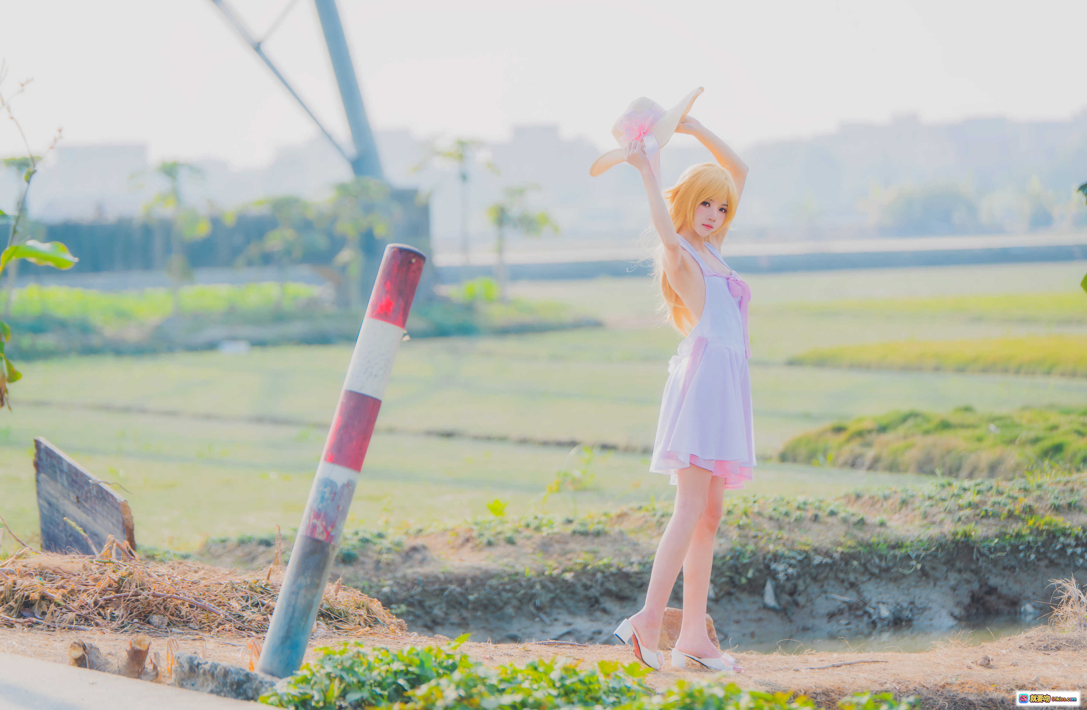 图片[5] - 桜桃喵035小忍COS写真｜金发少女粉裙头盔萌系造型｜86P高清图集 - 就要吻