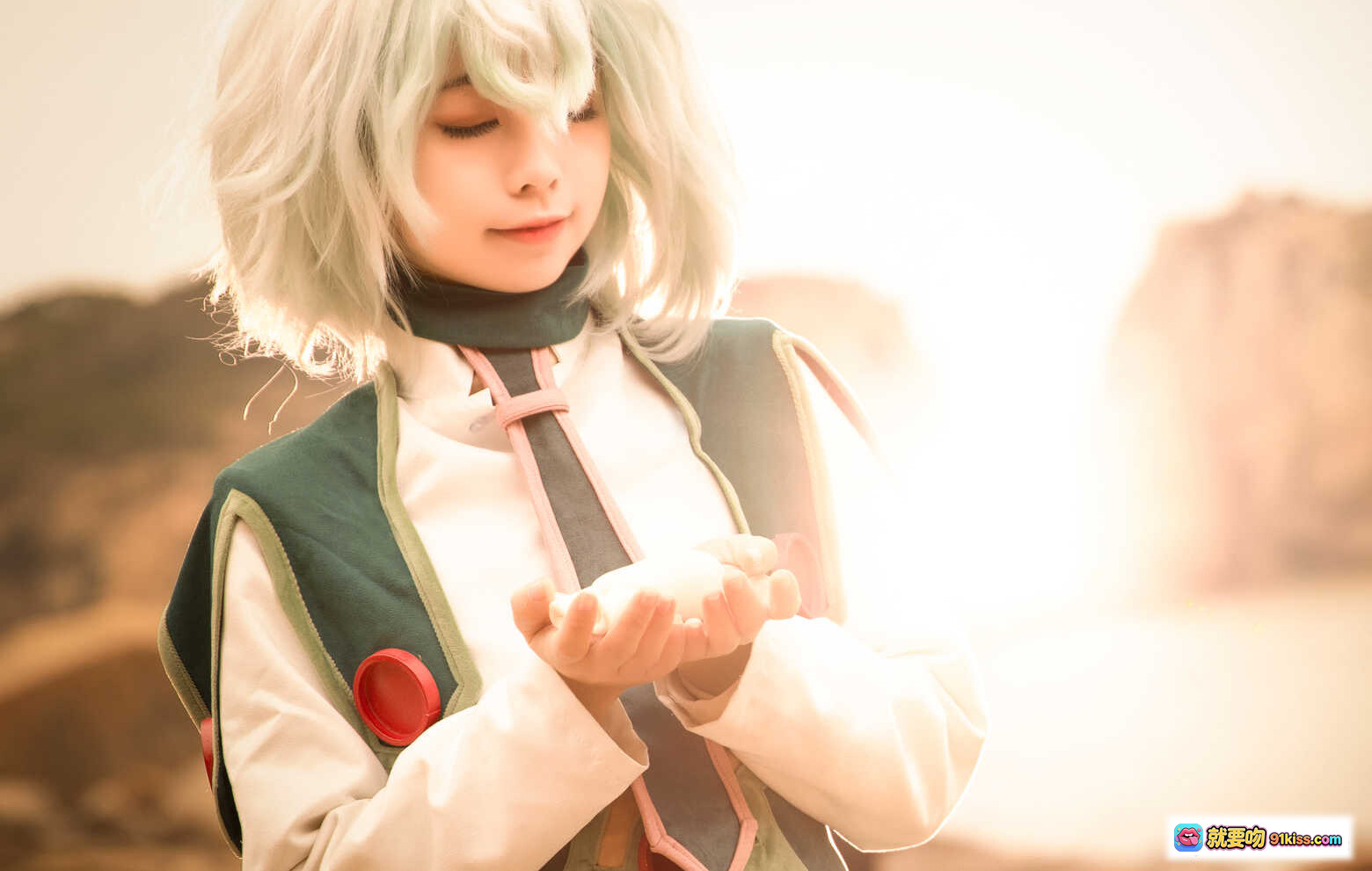 图片[2] - G44不会受伤 NO.017 普鲁修卡 Cosplay 精致还原 白发机甲风 暗夜灯光氛围 毛绒玩偶互动 21P高清图集 - 就要吻