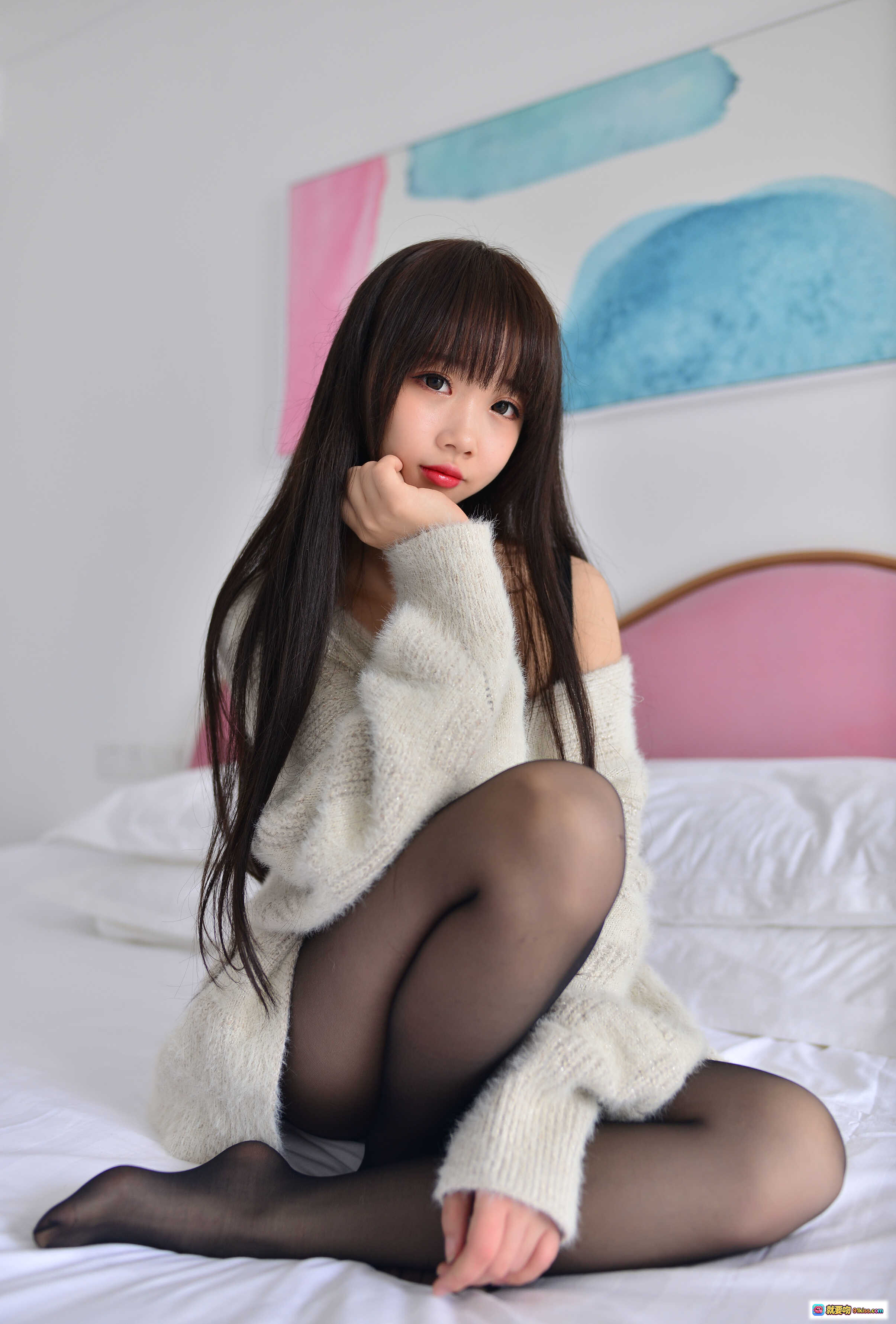 图片[4] - 雪琪SAMA NO.012 毛衣少女黑丝美腿窗边写真 34P高清私房摄影集 - 就要吻