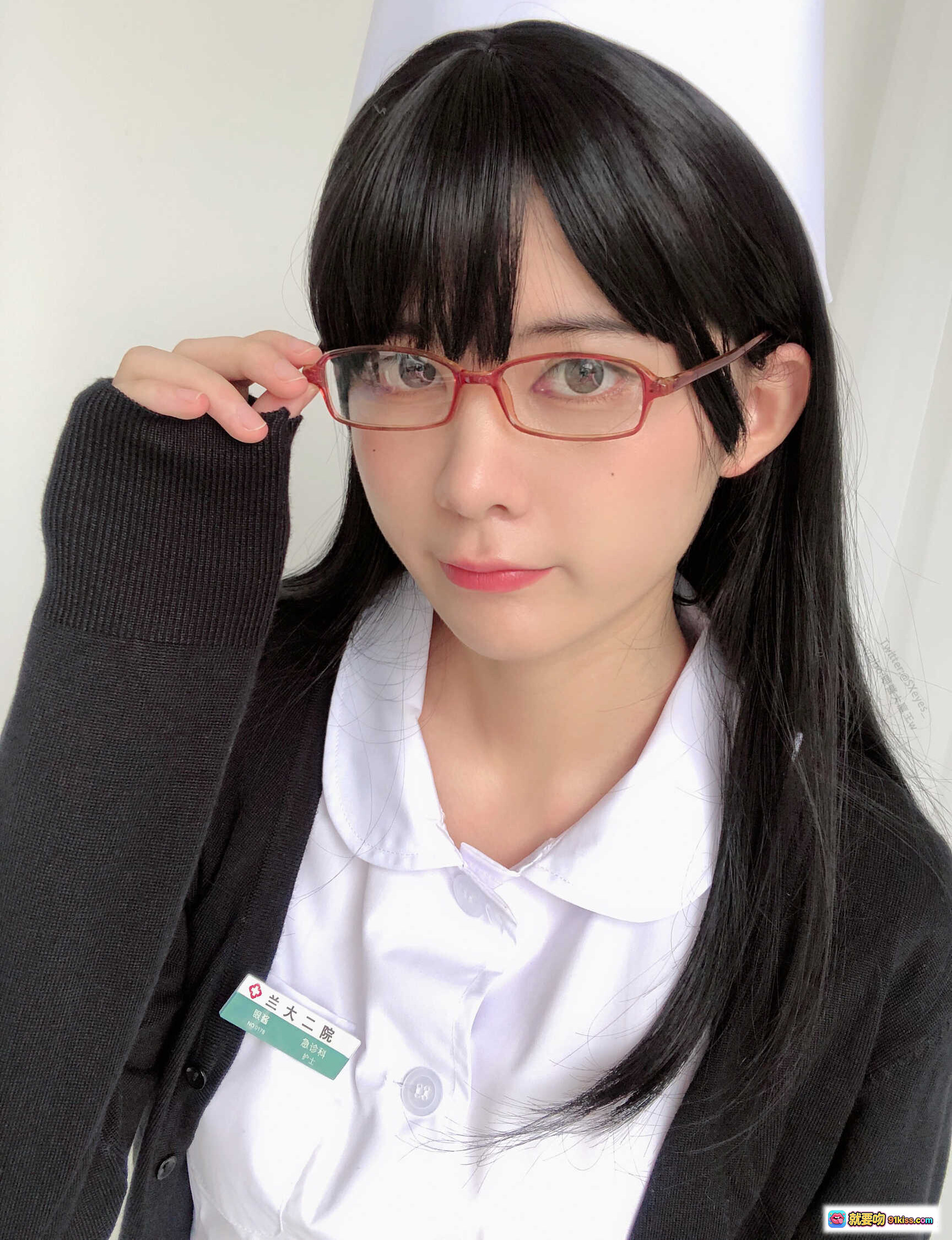 图片[5] - 眼酱大魔王w NO.013 黑护士丝袜高跟美腿写真 20P高清性感私房照 - 就要吻