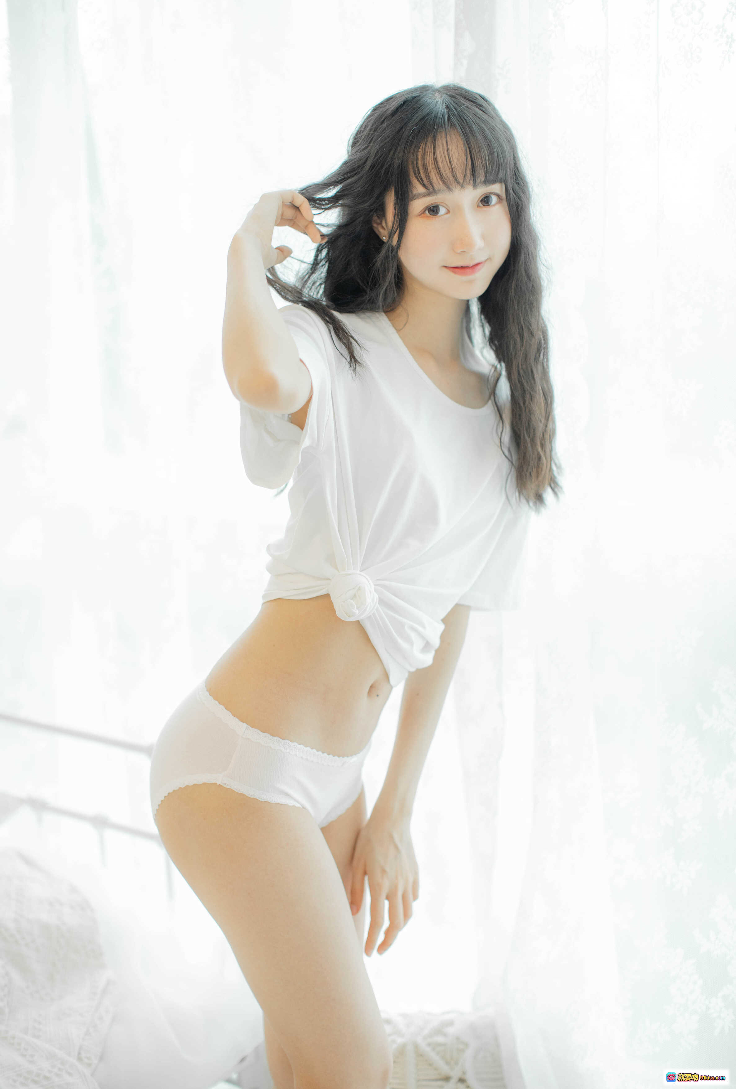 图片[9] - 木绵绵OwO NO.040 内衣写真3套30P 甜美少女风床照 绿色蕾丝内衣 柔光氛围感私房摄影 - 就要吻