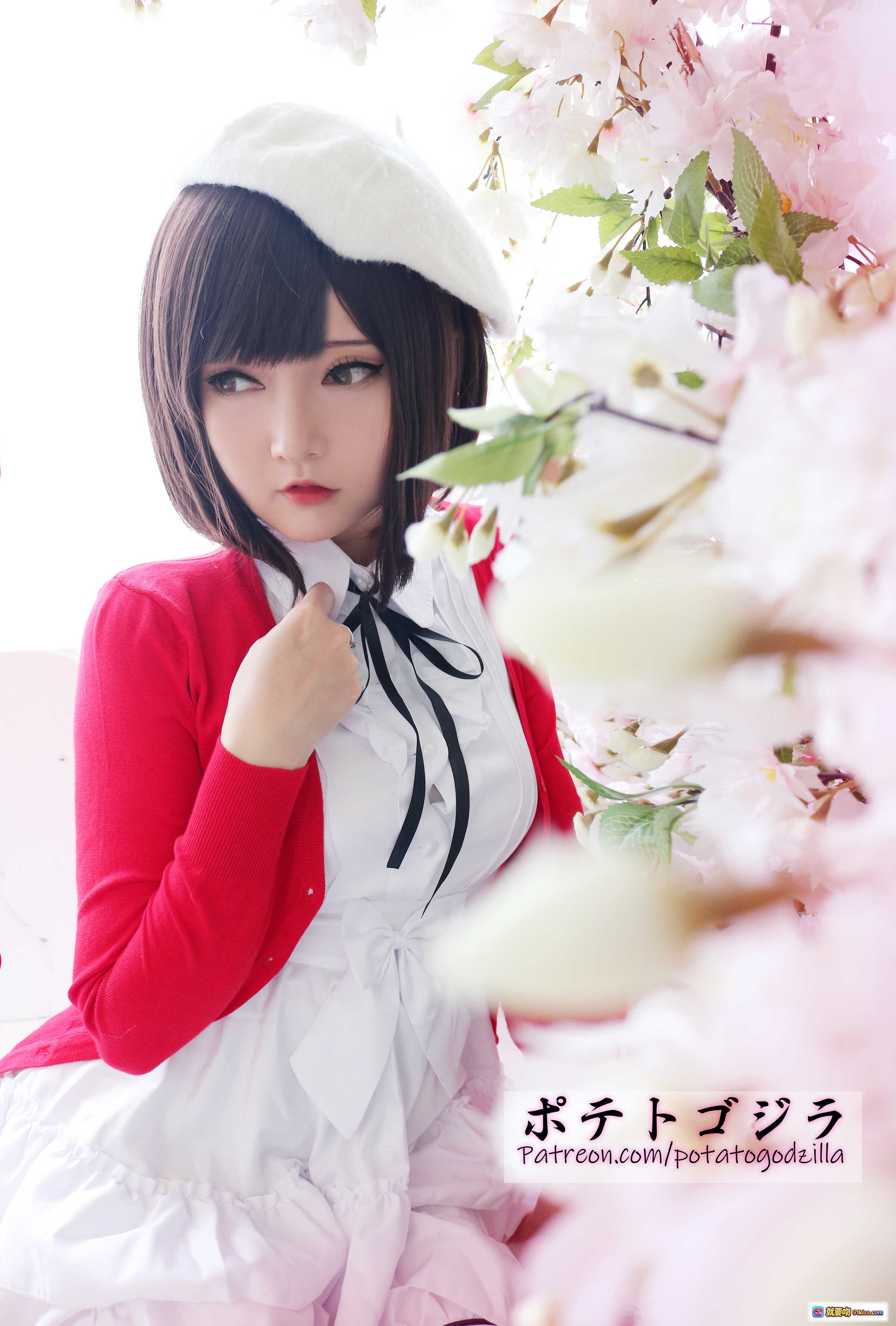 图片[7] - Potato Godzilla NO.016 Megumi Kato Cosplay写真 29P 261MB 樱花背景 红袖白袜 甜美性感 日系风格 宅男女神 精美摄影 - 就要吻