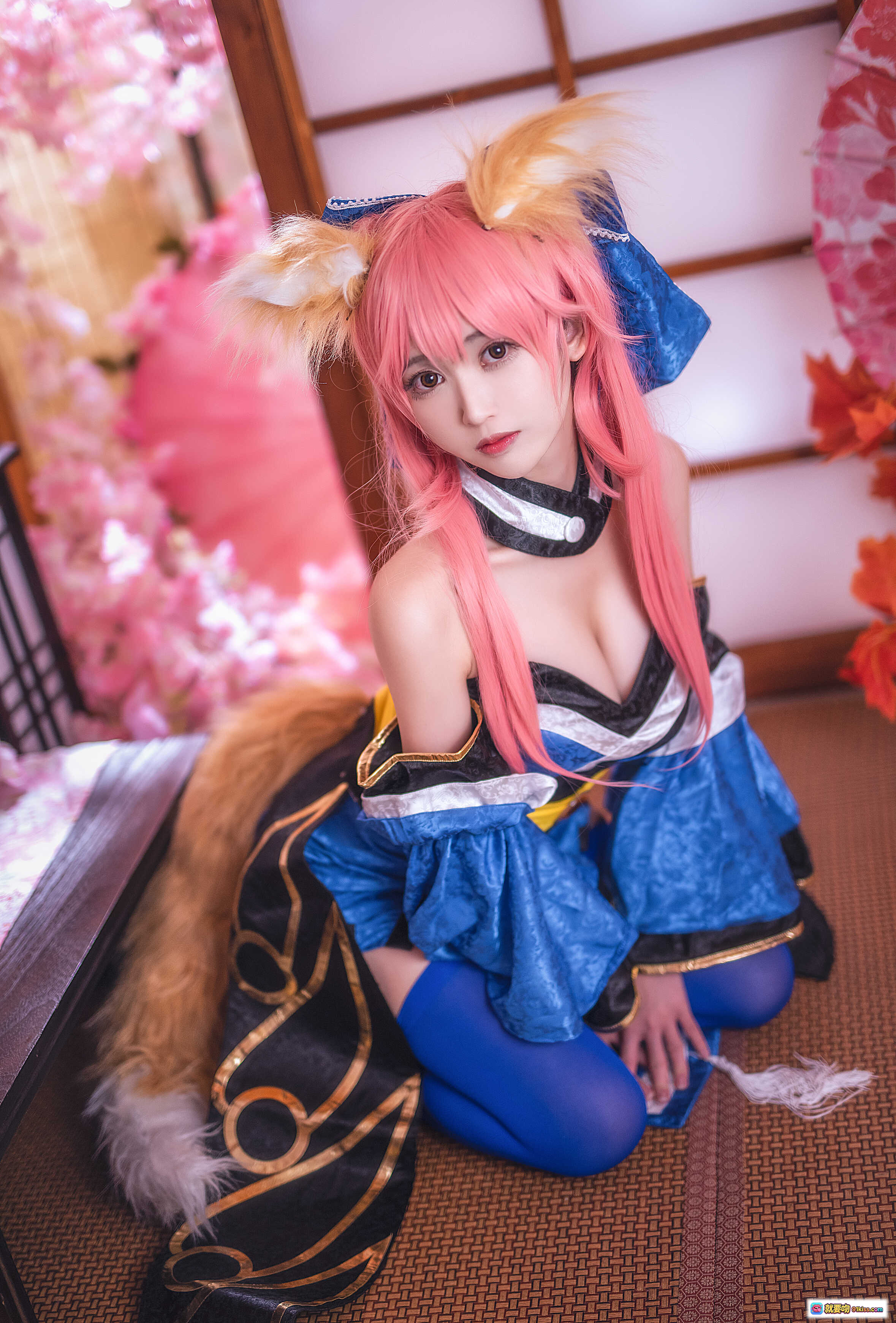 图片[6] - 鳗鱼霏儿NO.073玉藻前cosplay蓝丝袜美腿和服写真18P高清图集 - 就要吻
