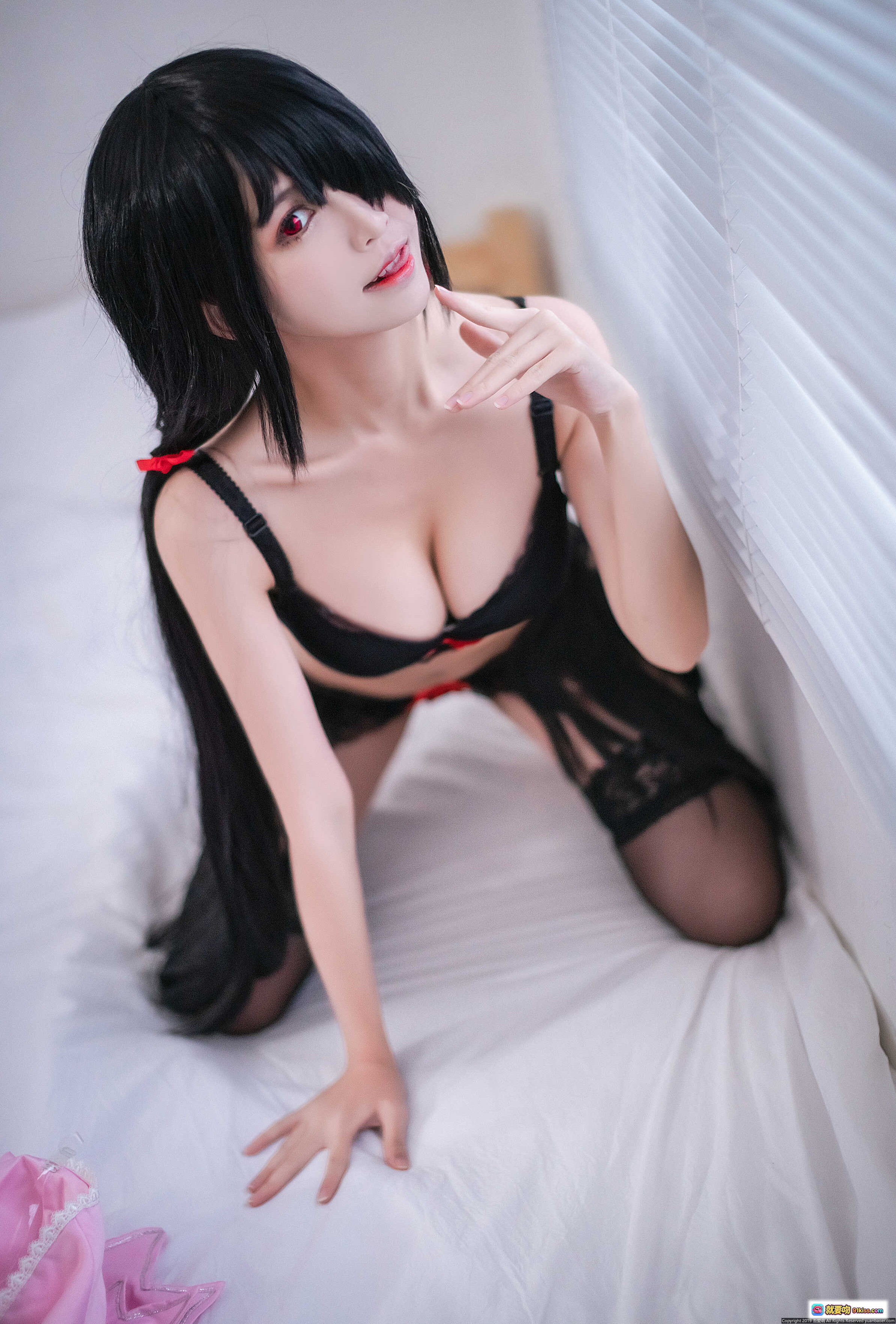 图片[6] - 鳗鱼霏儿NO.036狂三cos黑蕾丝内衣写真 12P高清私房美图 甜美性感少女风 床上诱惑姿势 - 就要吻