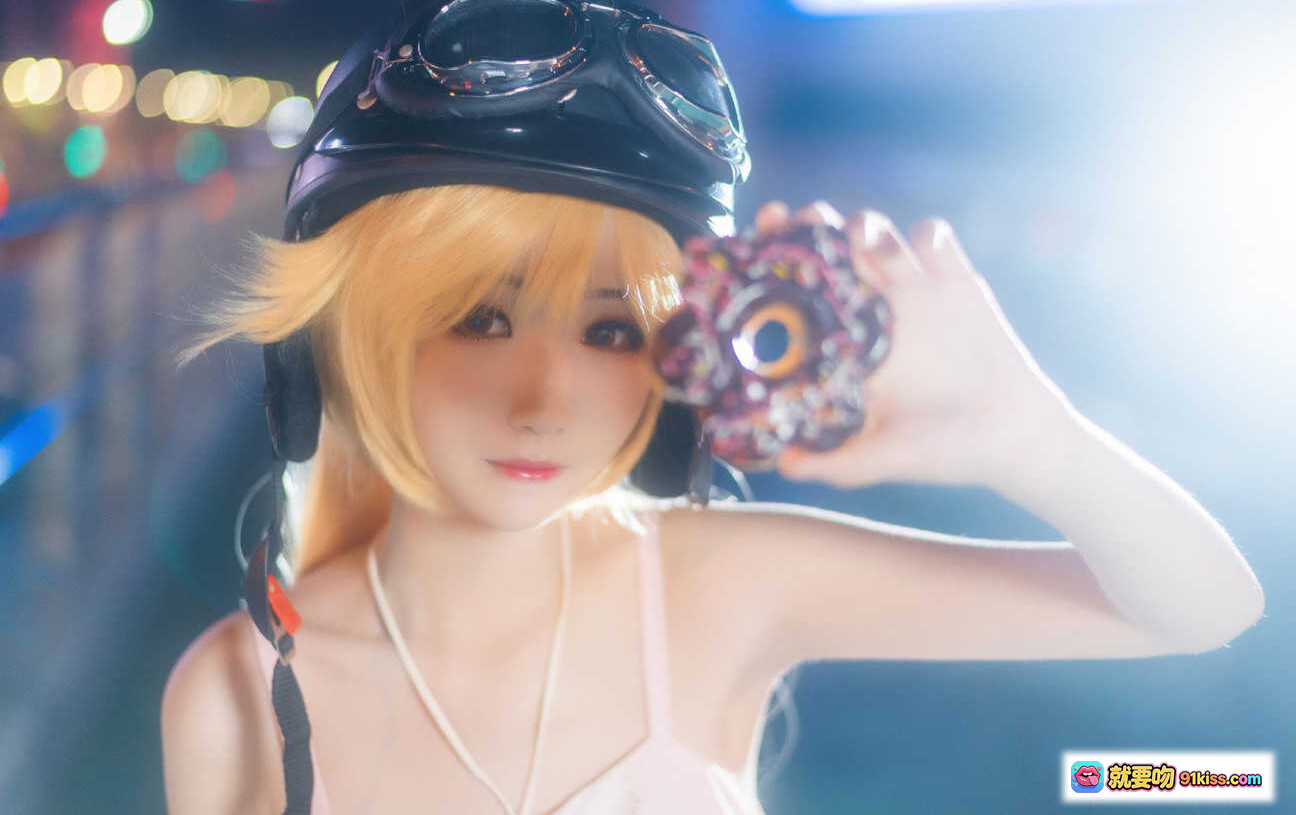 图片[5] - 妖君白研COS忍野忍夜景正片 | 日系物语系列化物语粉裙裸足动态姿势桥上拍摄 - 就要吻