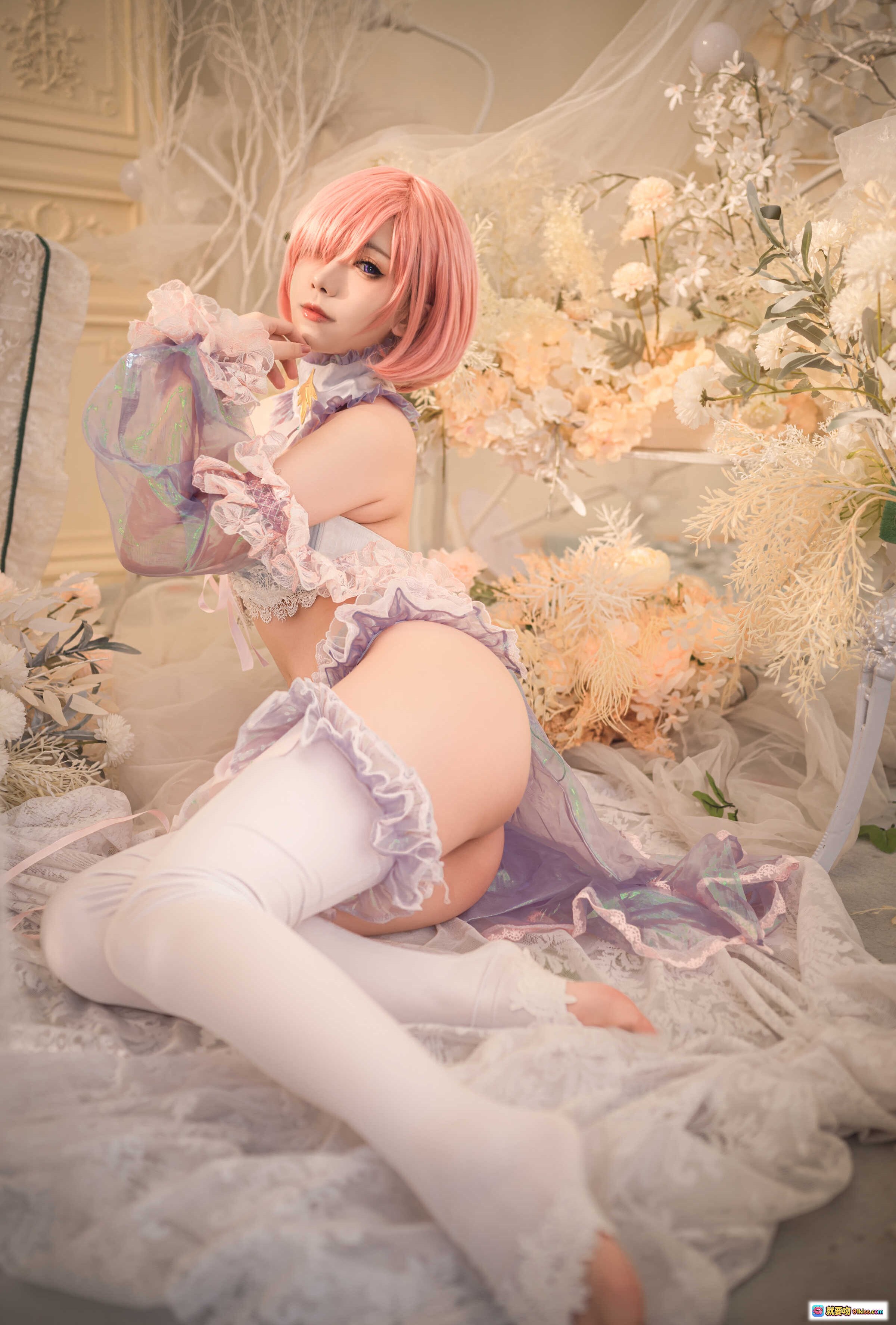 图片[6] - 玛修同人服cosplay写真 | 粉发少女蕾丝内衣套装 | 甜美洛丽塔风格 | 北亦北NO.006高清24P图集 - 就要吻