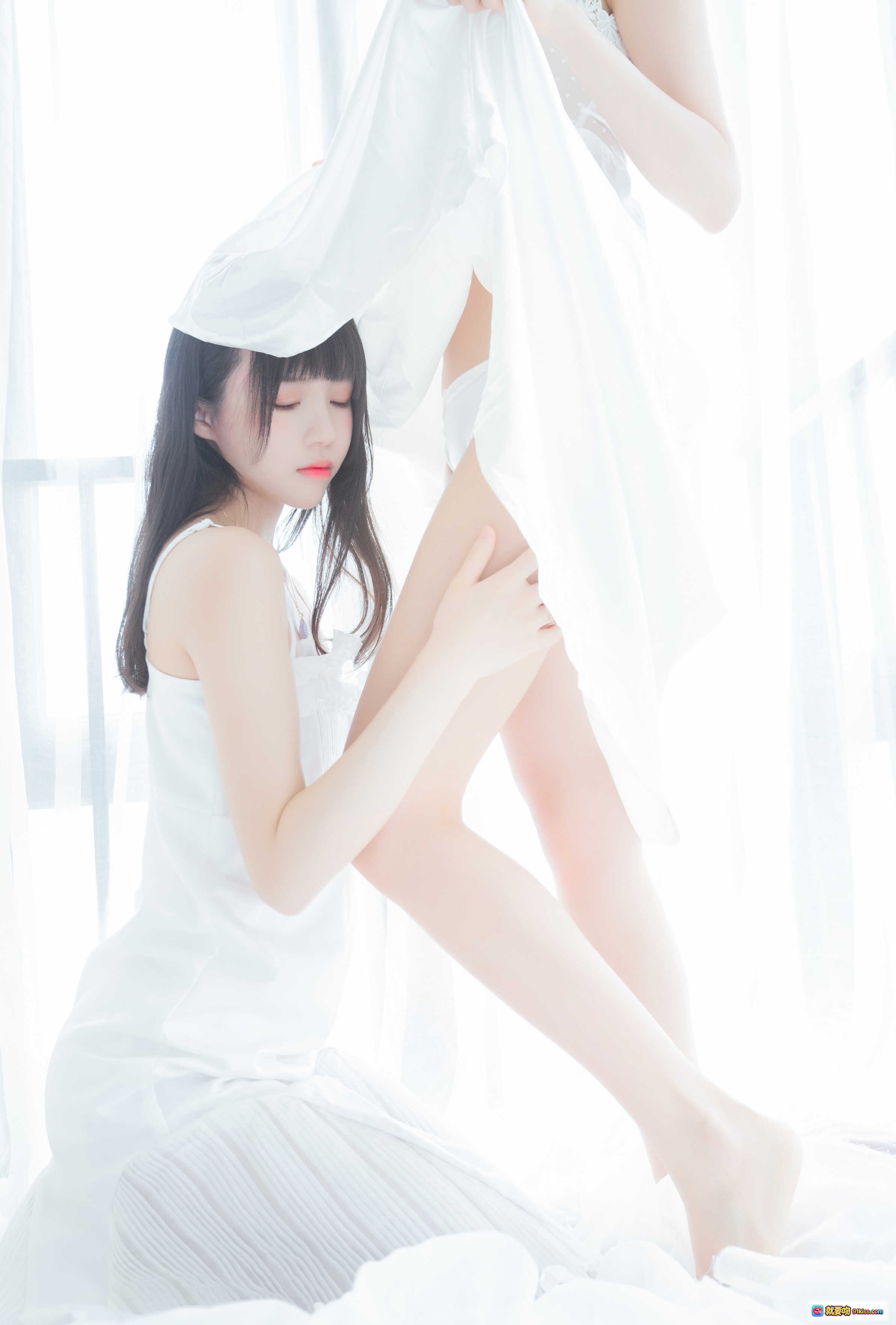 图片[6] - 木绵绵OwO NO.045 桜桃喵 朝 白裙蕾丝少女写真 58P高清私房美腿特写 清新日系风格 无视频 - 就要吻