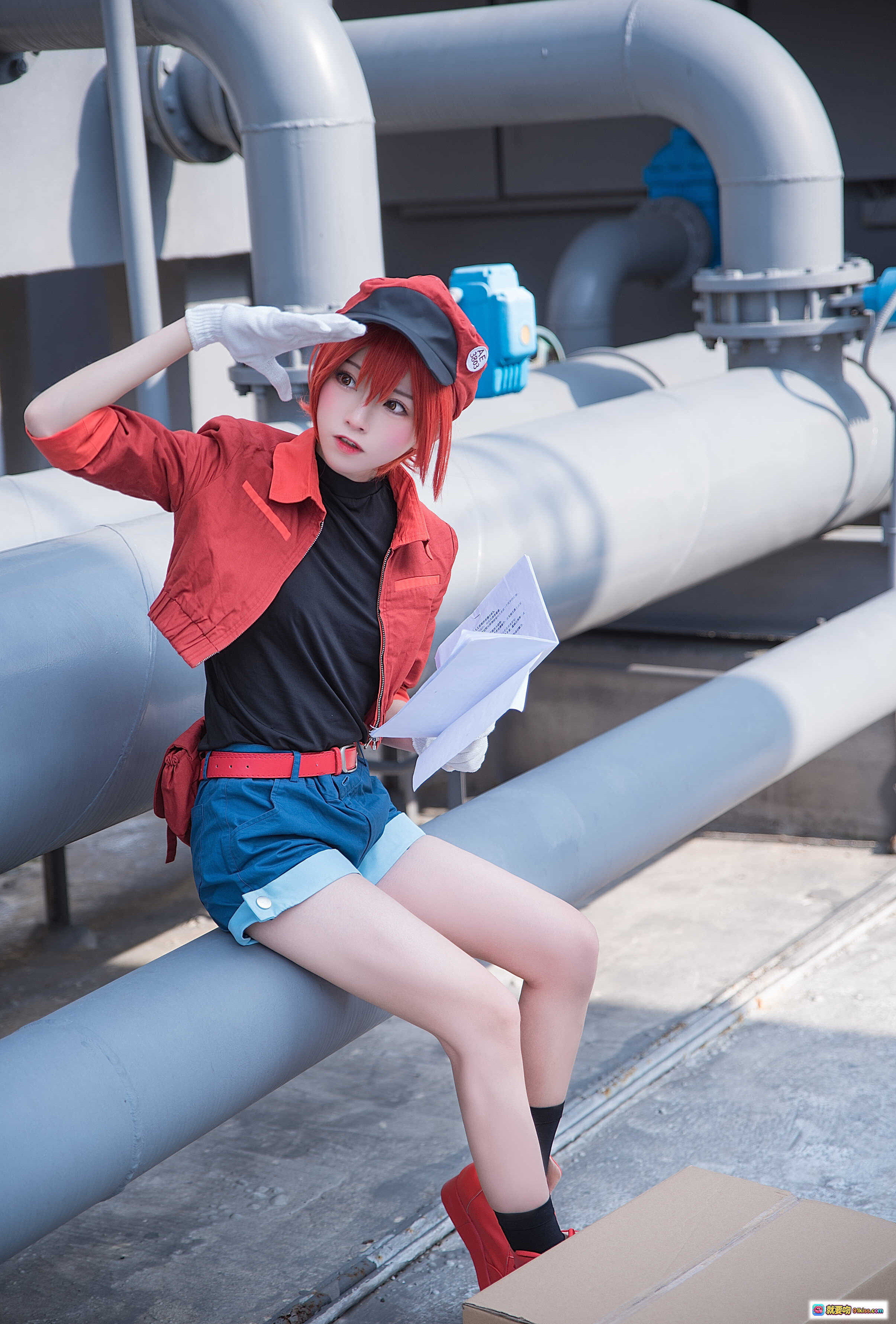 图片[6] - Kitaro绮太郎NO.017工作细胞2cosplay红发快递员搬箱检查文件场景写真35P193MB - 就要吻