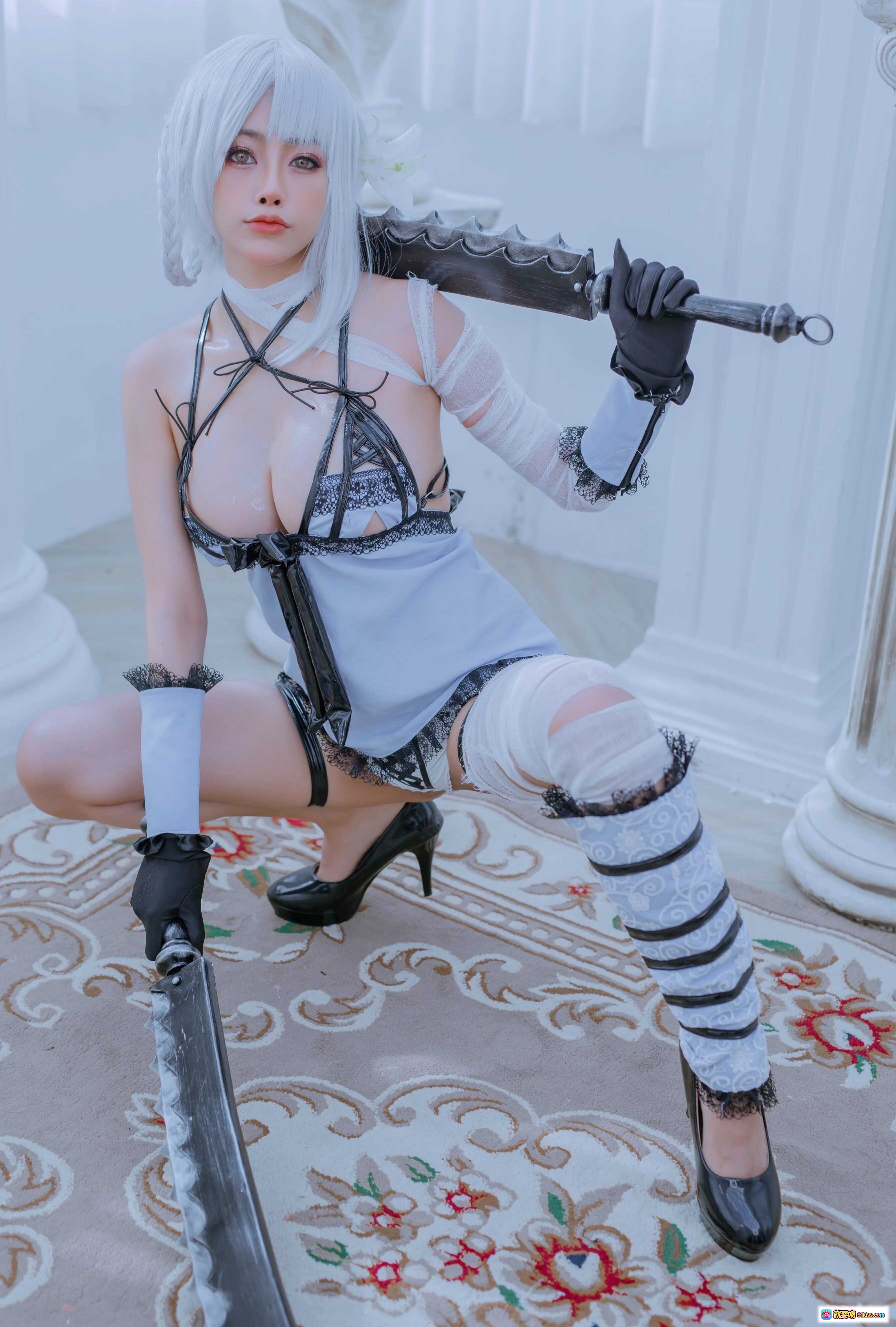 图片[8] - Byoru NO.009 Kainé 美少女绳艺捆绑写真 白发少女 百合花装饰 室内古典风 25P高清图集 - 就要吻