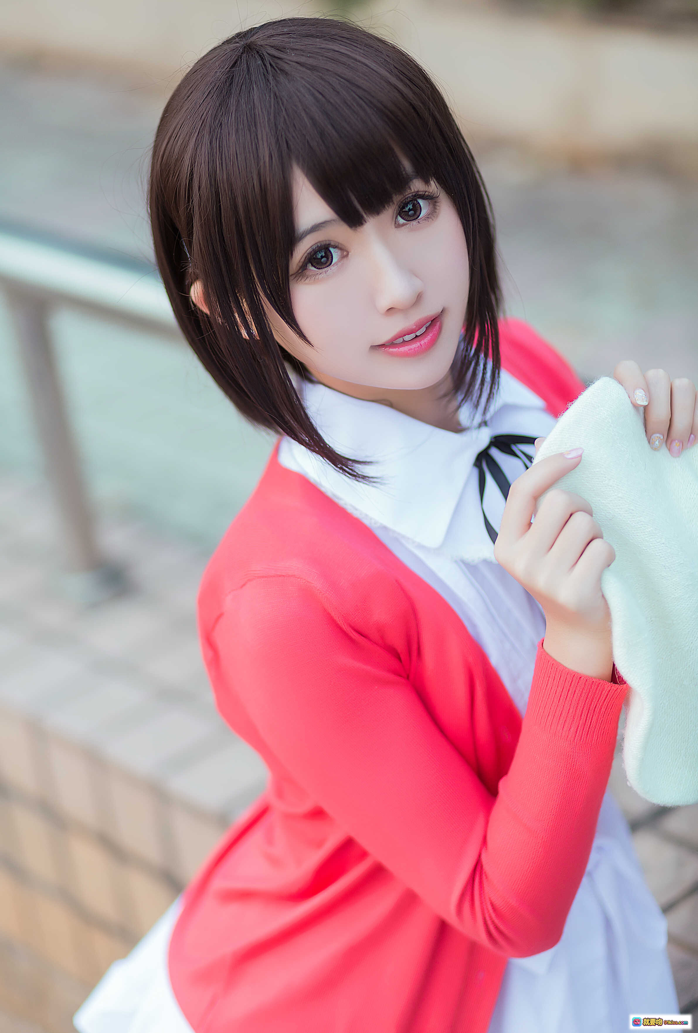 图片[4] - 鳗鱼霏儿NO.054圣人惠常服写真 白裙粉袖蕾丝袜 清纯少女风9P高清图集 - 就要吻