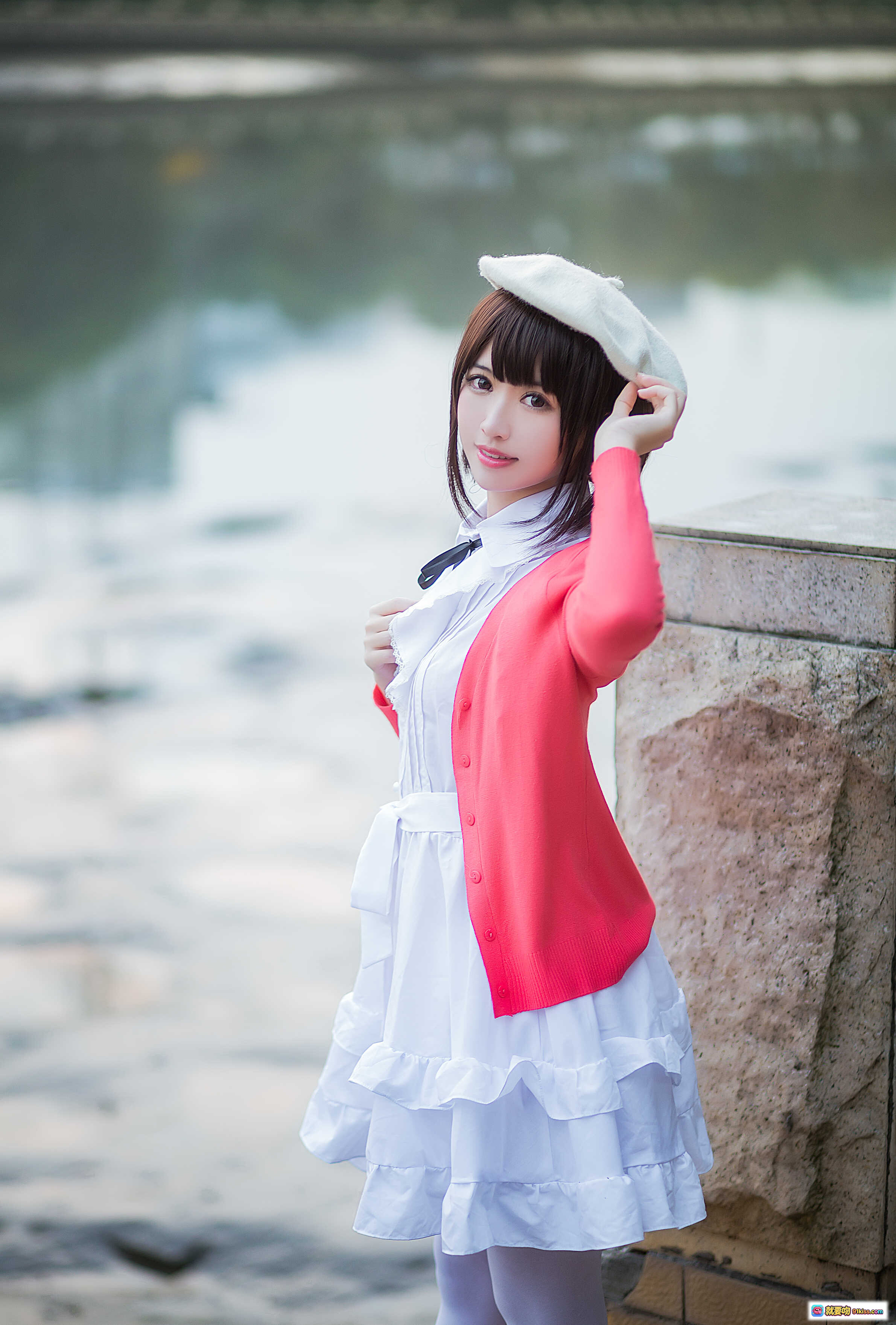 图片[2] - 鳗鱼霏儿NO.054圣人惠常服写真 白裙粉袖蕾丝袜 清纯少女风9P高清图集 - 就要吻