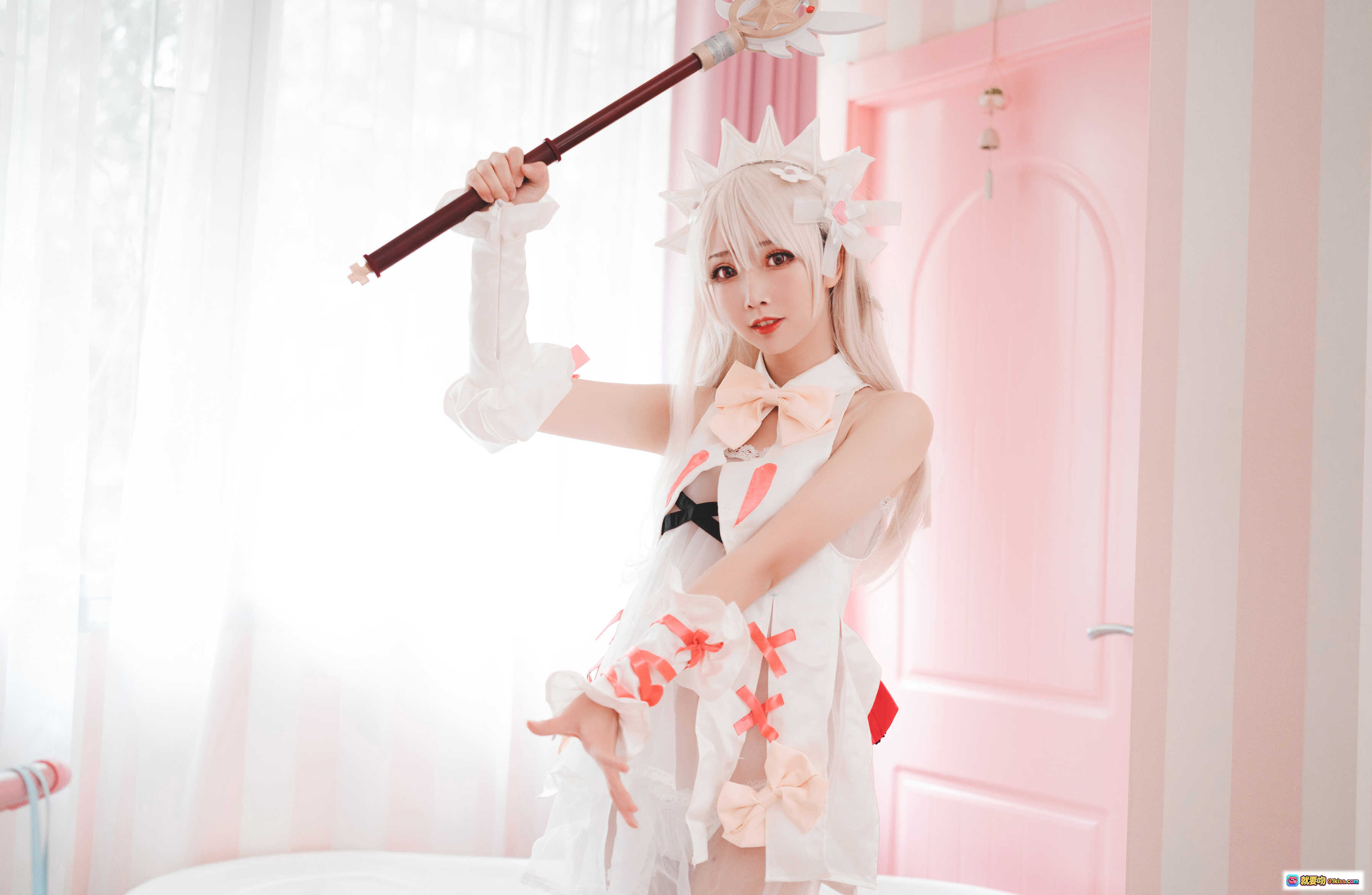 图片[5] - 面饼仙儿NO.061伊莉亚写真集｜甜美少女白纱裙美臀特写｜粉色卧室私房摄影｜14P高清图包 - 就要吻