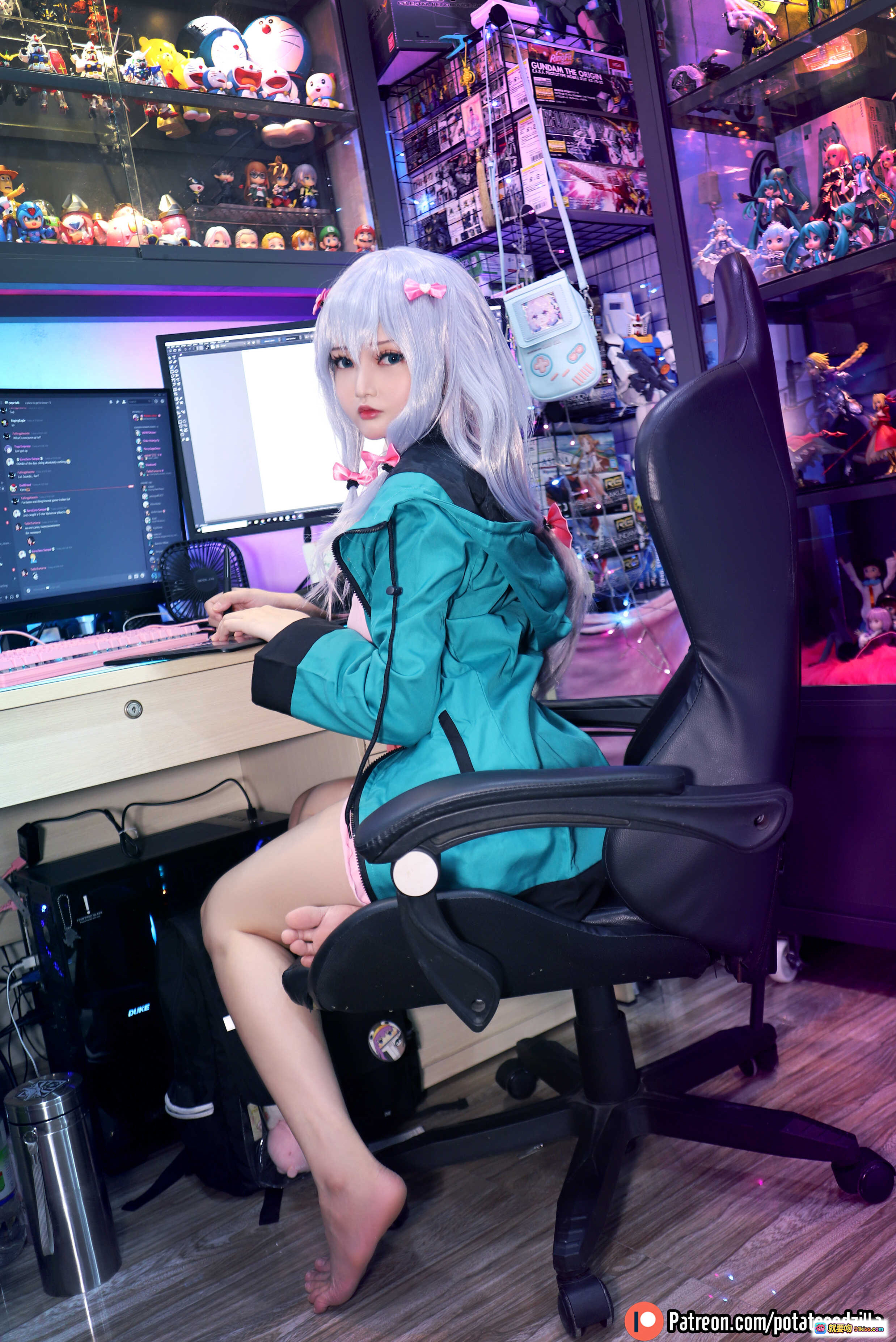 图片[9] - Potato Godzilla NO.022 Sagiri Cosplay 美少女游戏宅房间写真 48P高清图集 电竞椅粉色键盘二次元收藏展示 - 就要吻
