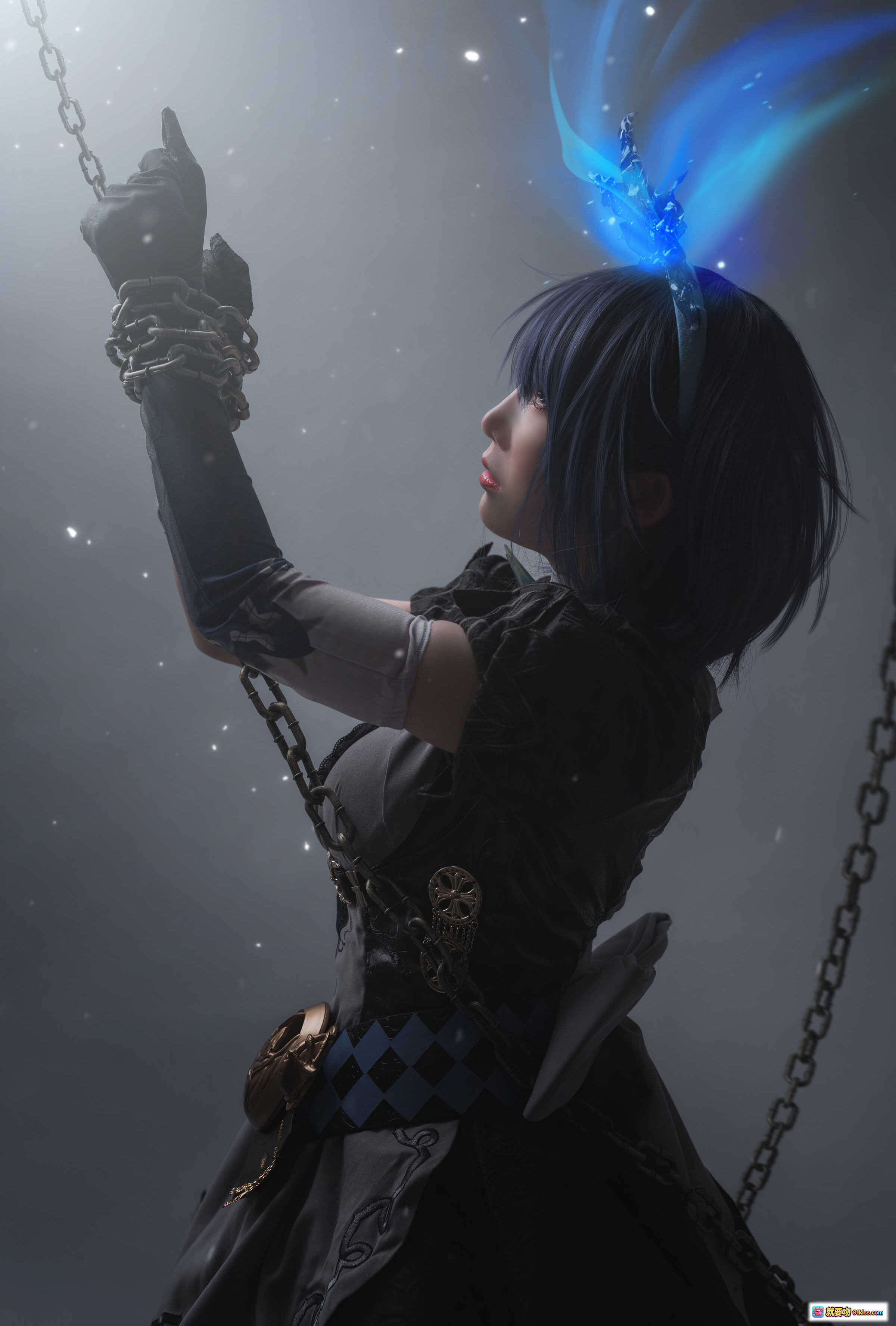 图片[6] - 面饼仙儿NO.094爱丽丝Cosplay写真｜蓝发少女魔法裙装+华丽权杖+星空特效+精致洛丽塔风+18P高清图集 - 就要吻