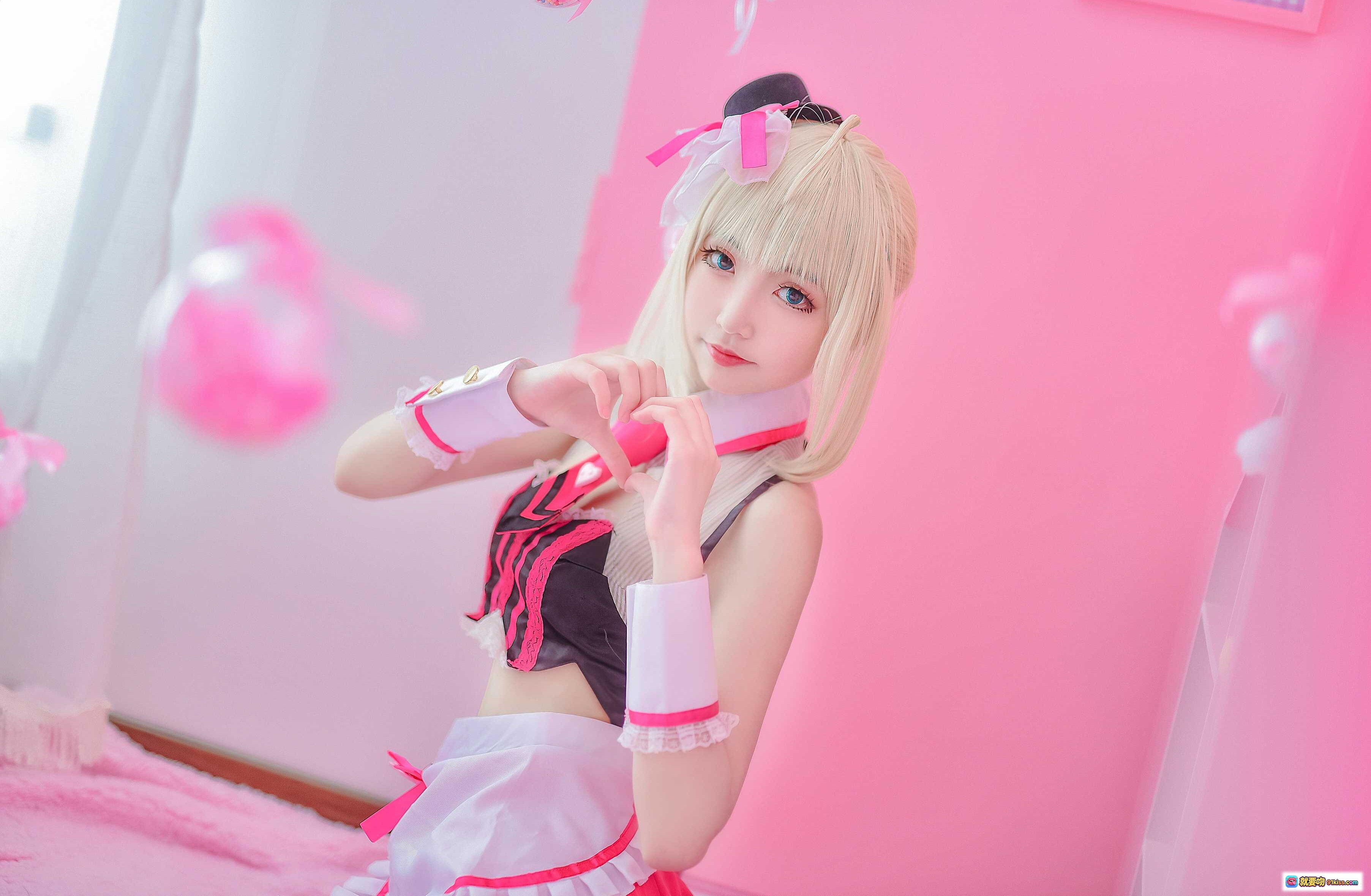 图片[6] - 泡泡就是逊啦008吾王阿尔托莉雅女仆装情人节主题粉色系cosplay写真美少女萌系甜心爱心道具 - 就要吻