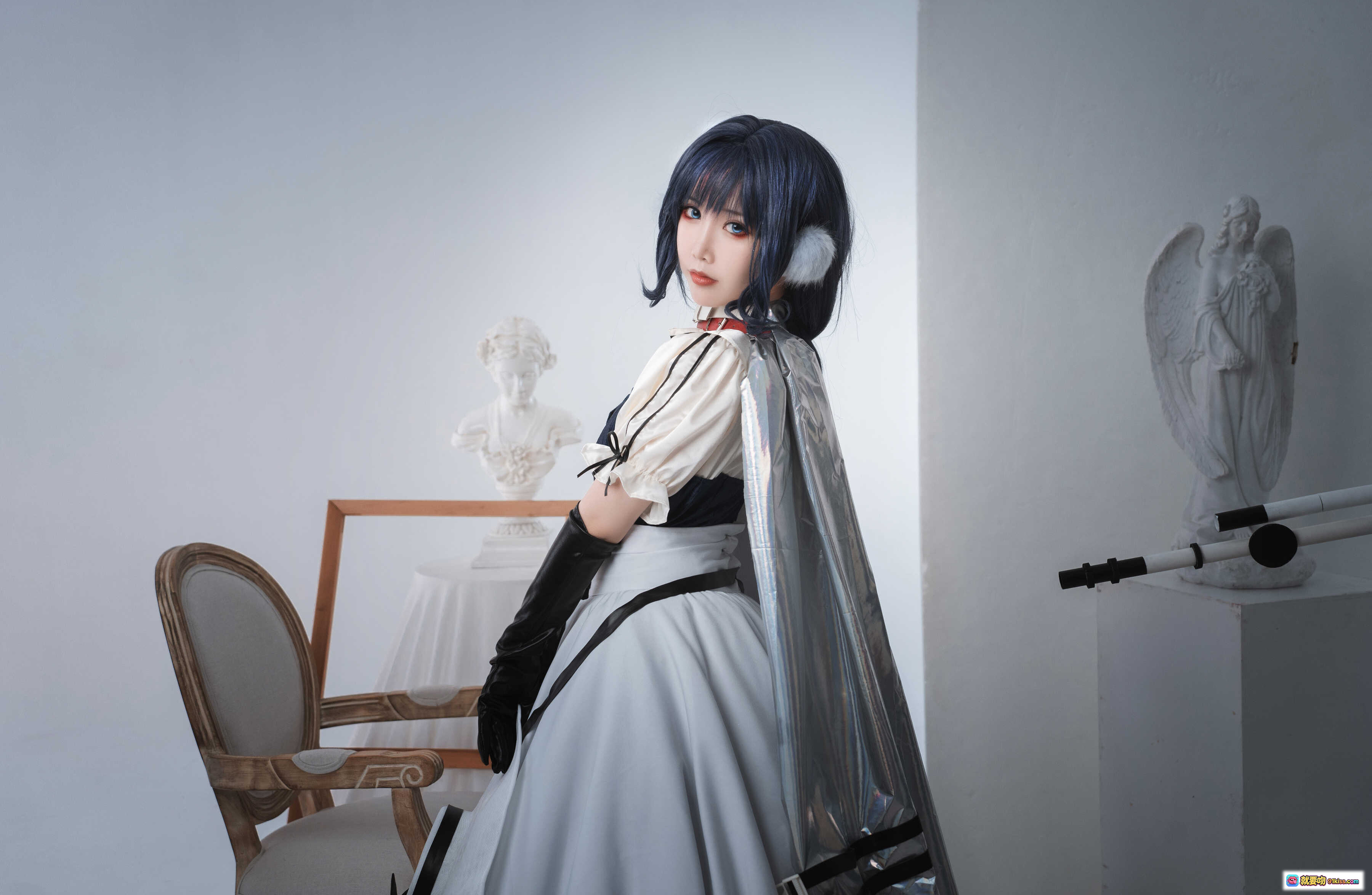 图片[3] - 面饼仙儿NO.096星极Cosplay写真 | 哥特洛丽塔风 | 白黑裙装 | 天文主题场景 | 高清48P摄影集 - 就要吻