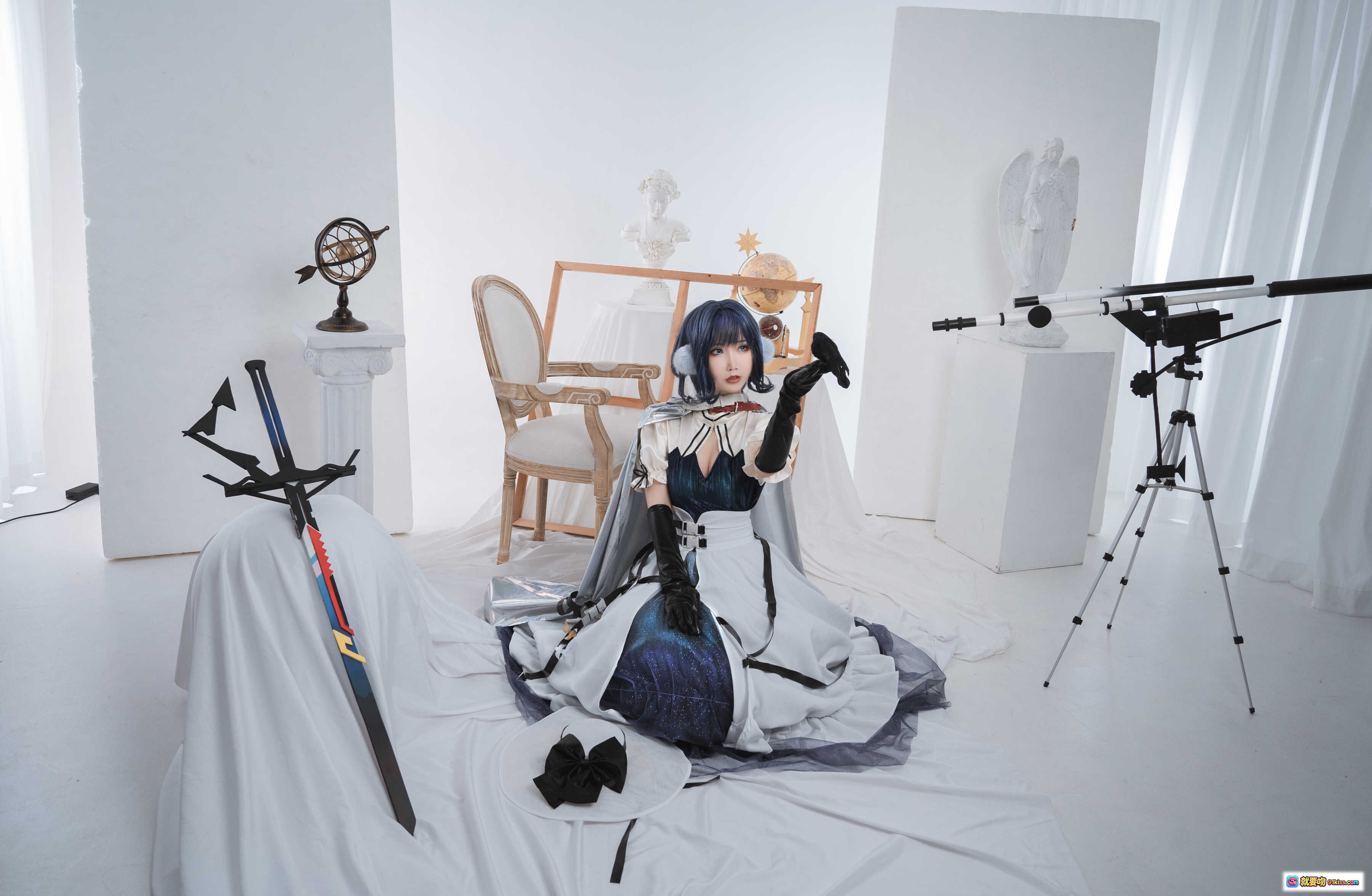 图片[2] - 面饼仙儿NO.096星极Cosplay写真 | 哥特洛丽塔风 | 白黑裙装 | 天文主题场景 | 高清48P摄影集 - 就要吻