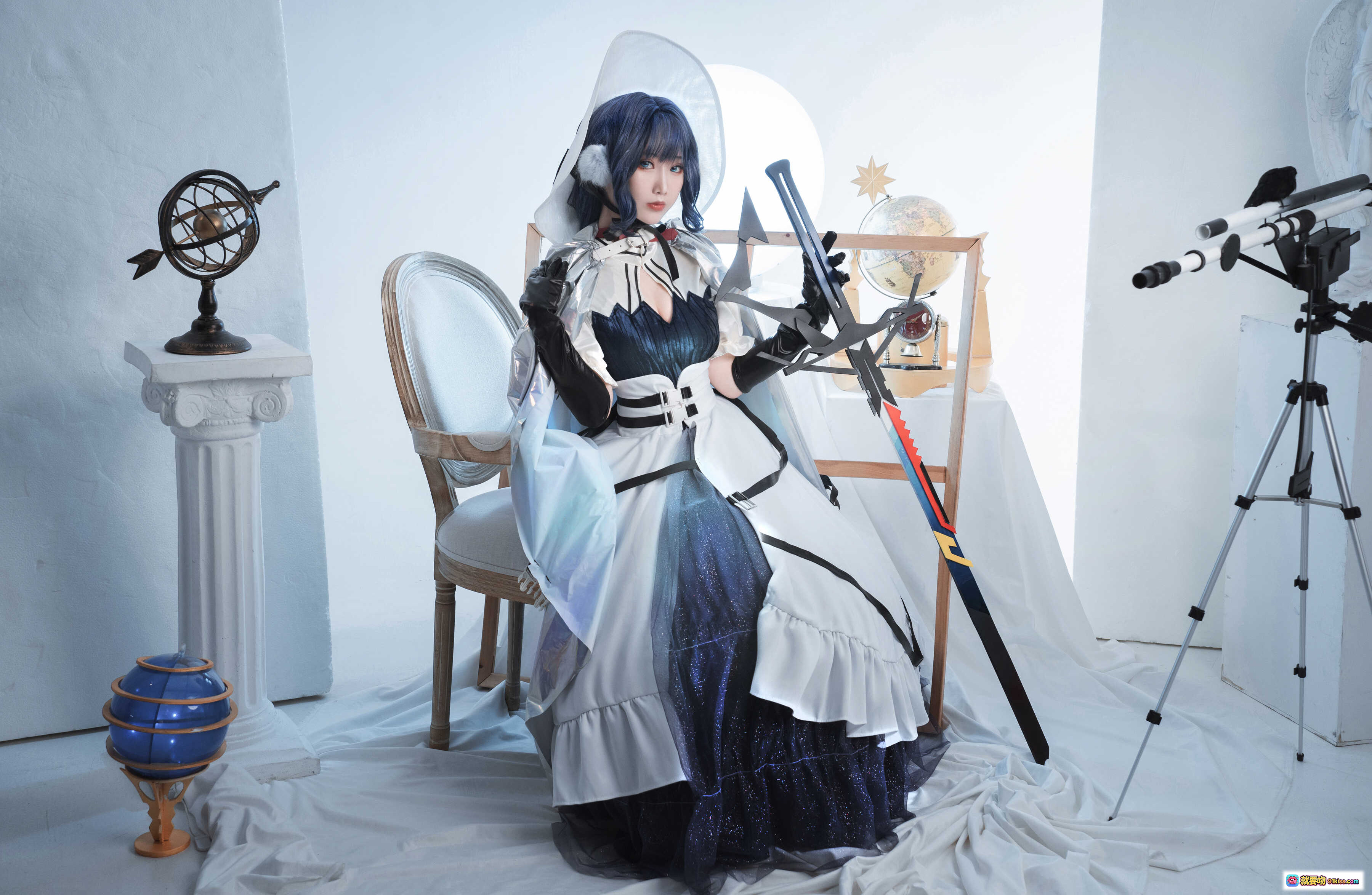 图片[5] - 面饼仙儿NO.096星极Cosplay写真 | 哥特洛丽塔风 | 白黑裙装 | 天文主题场景 | 高清48P摄影集 - 就要吻